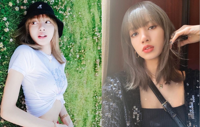 Lisa很喜歡CELINE ALPHABET系列項鍊，包括「L」（圖左）與「M」英文字母項練她各有一條。（翻攝自Lisa IG）