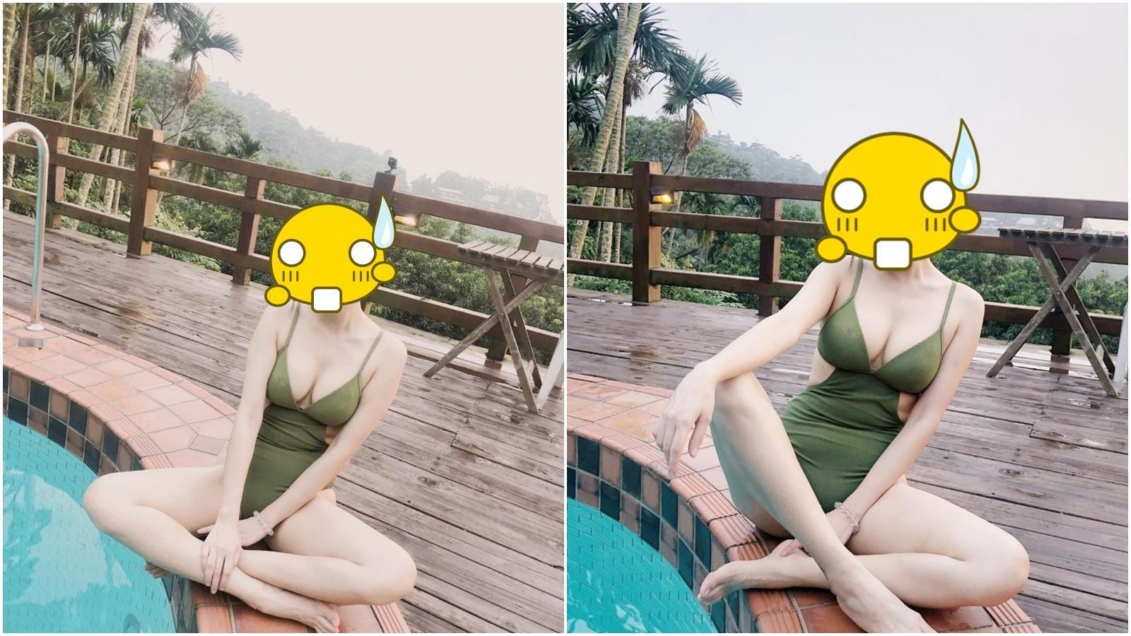 Albee在社群網站分享泳裝辣照,好身材一覽無遺。(翻攝自IG)