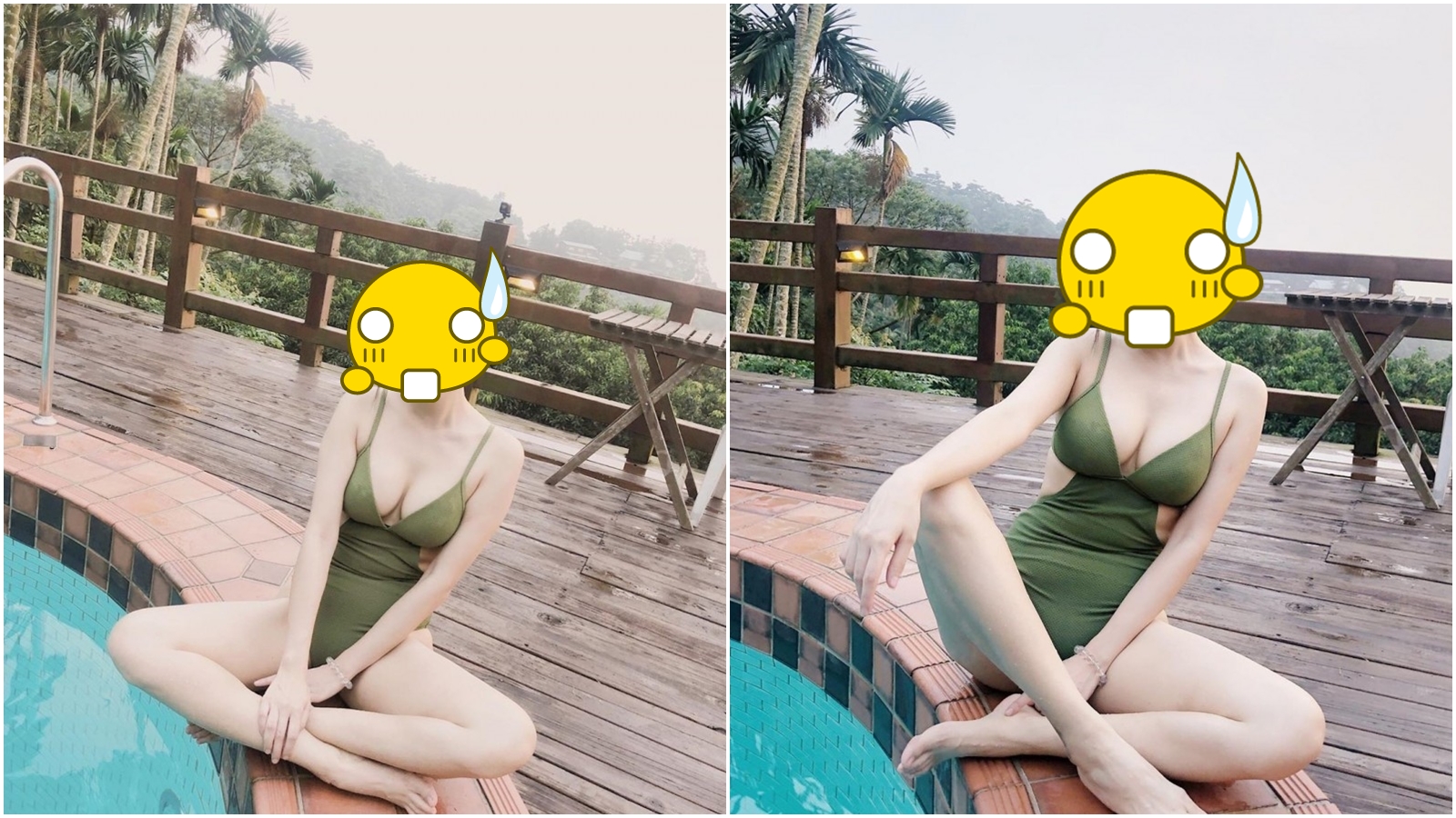 Albee在社群網站分享泳裝辣照，好身材一覽無遺。（翻攝自IG）