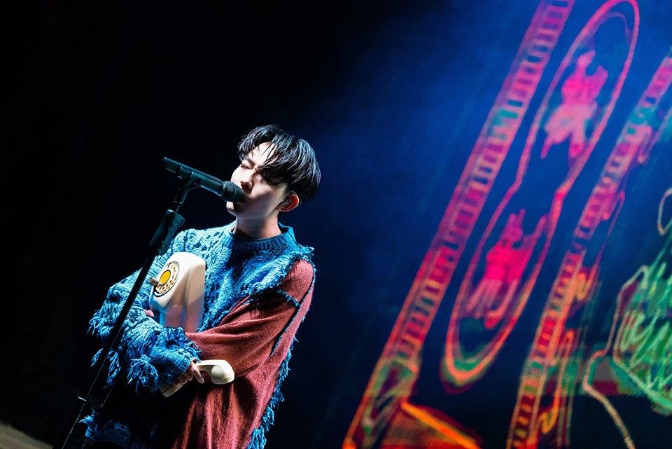 林宥嘉與蕭敬騰、LuLu黃路梓茵主持的《聲林之王》，入圍第54屆的綜藝節目主持人獎。（華研提供）