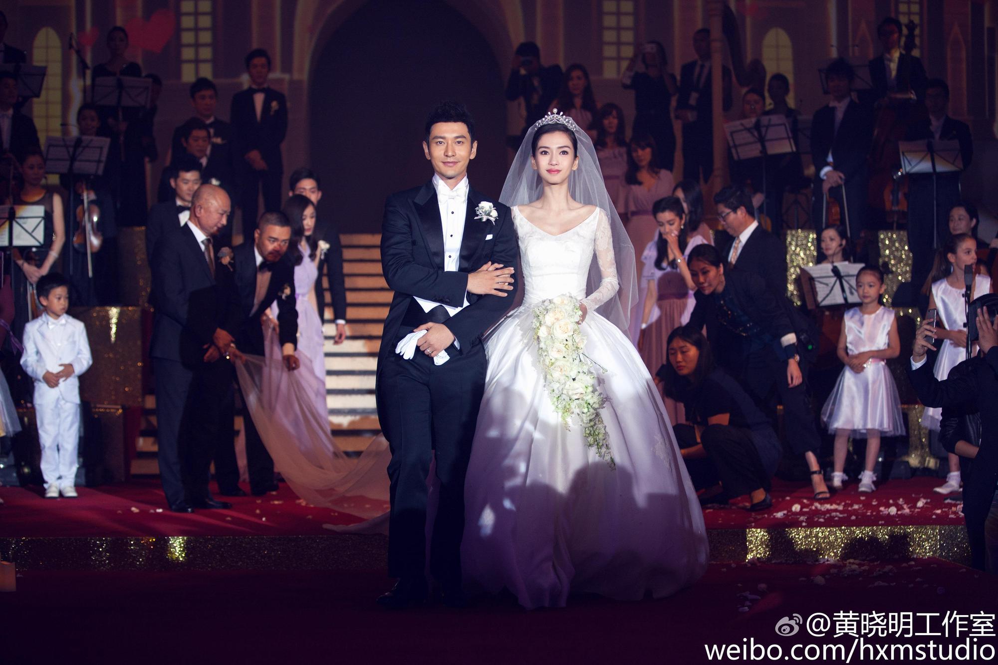 黃曉明與Angelababy從當年舉辦豪奢的夢幻世紀婚禮，如今卻屢傳婚變。（翻攝自黃曉明工作室微博）