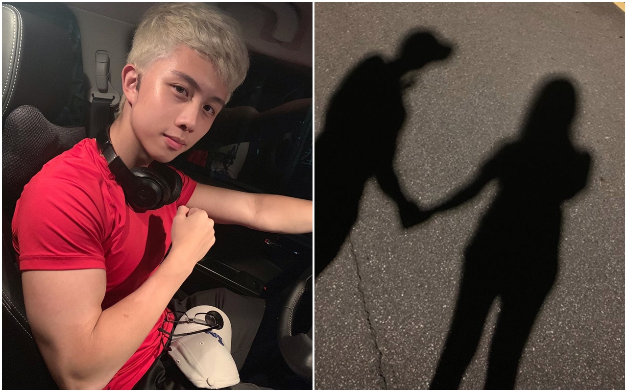 孫安佐凌晨於IG限時動態po出牽手妹子影子照，疑似結束了19年的母胎單身。（翻攝自孫安佐IG）