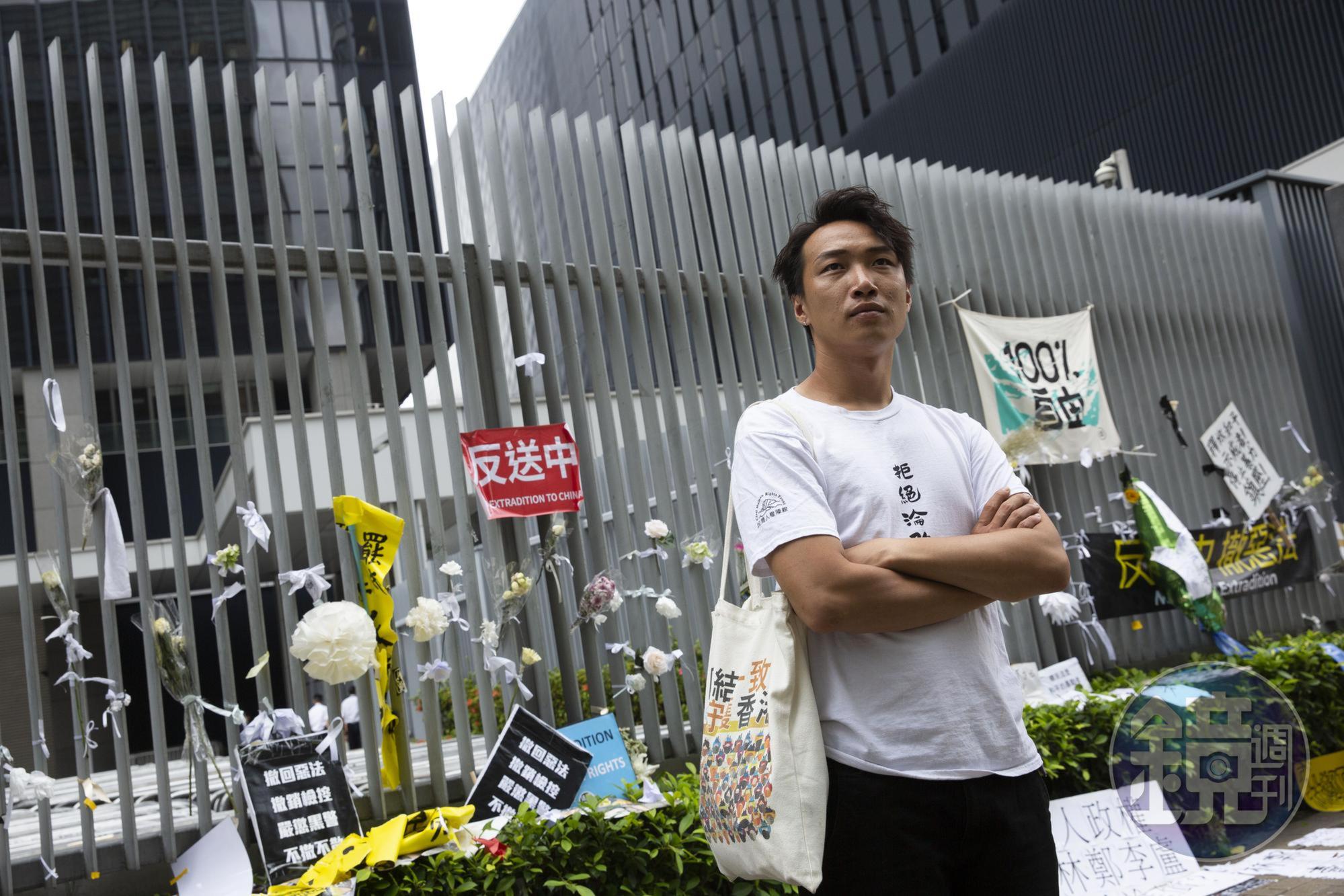 上午才接到遊行反對通知書，民陣召集人岑子杰中午就遇襲。圖為本刊資料照。