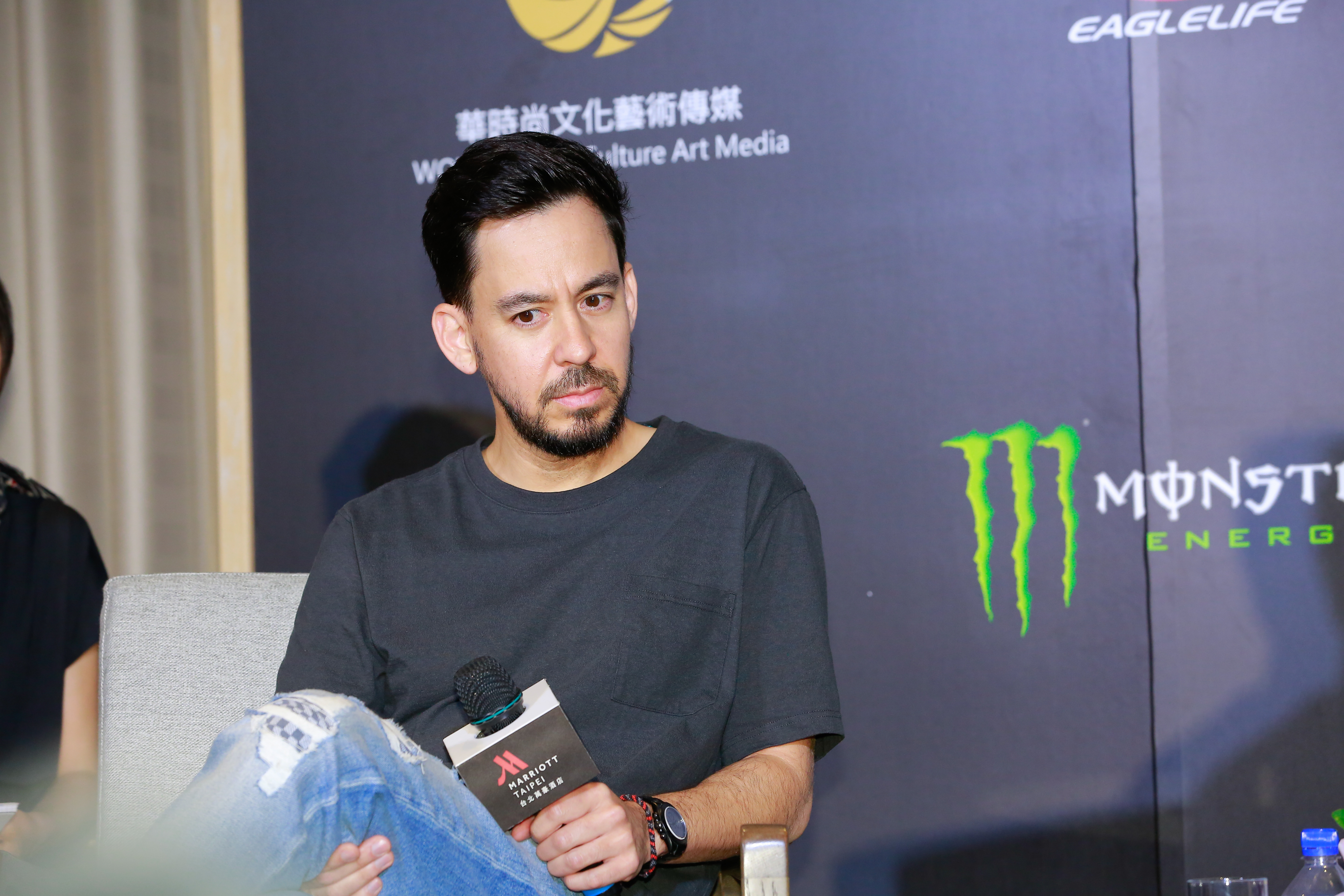 麥克篠田前一晚才抵台，今午即克服時差，與媒體會面。