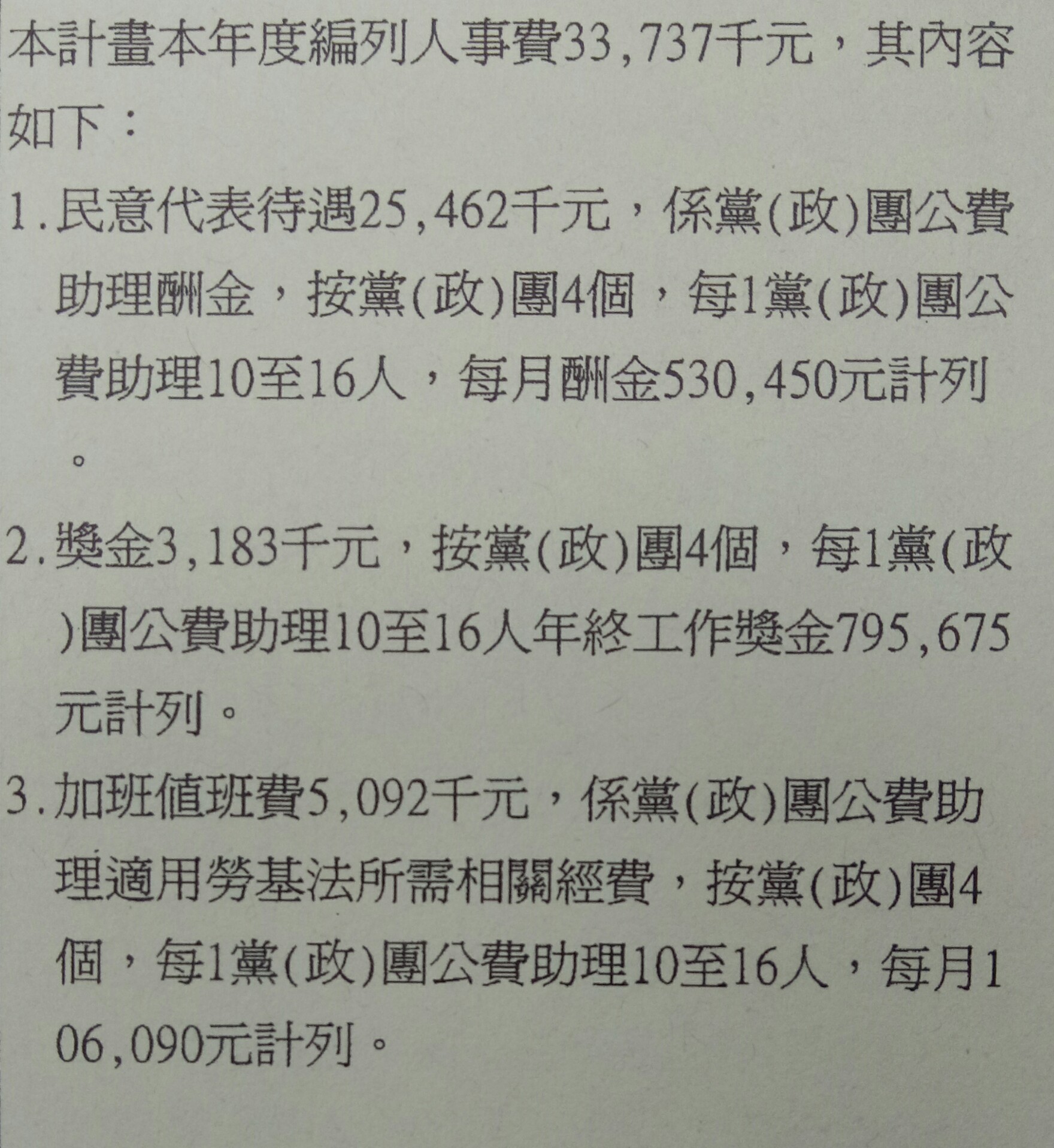 立法院明年預算書今送交各立委辦公室。(翻攝自立法院明年度預算書)