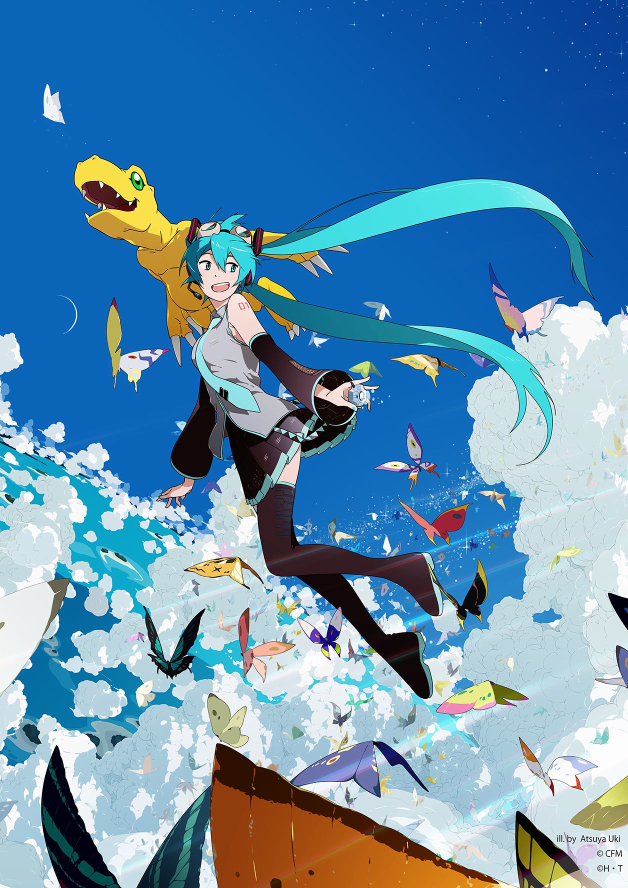 《數碼寶貝》20週年劇場版海報，初音未來變成了主角。（翻攝自IGN JAPAN）