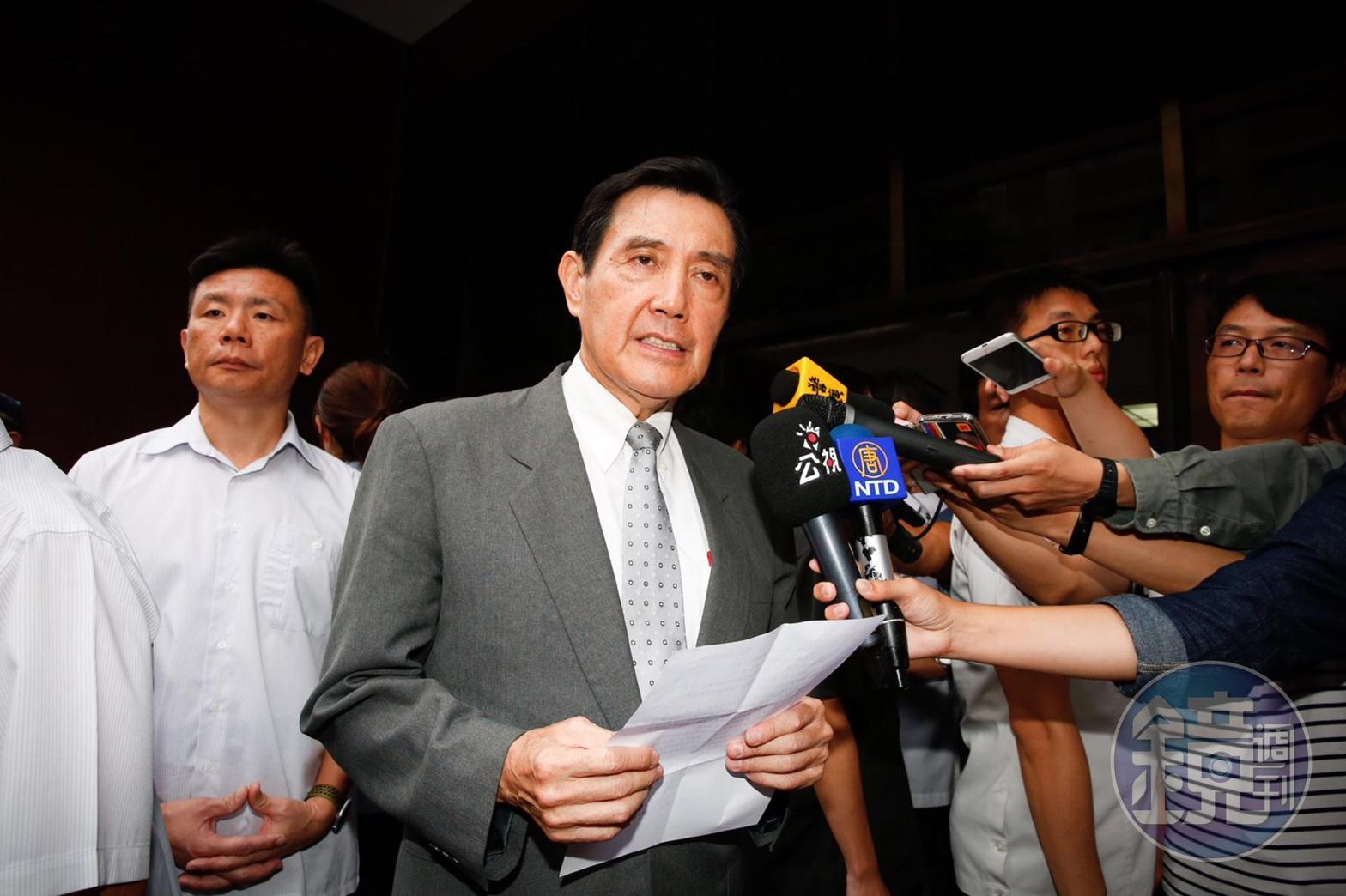 前總統馬英九遭控在太陽花學運中下令驅離群眾涉及殺人等罪，他出庭強調無罪。