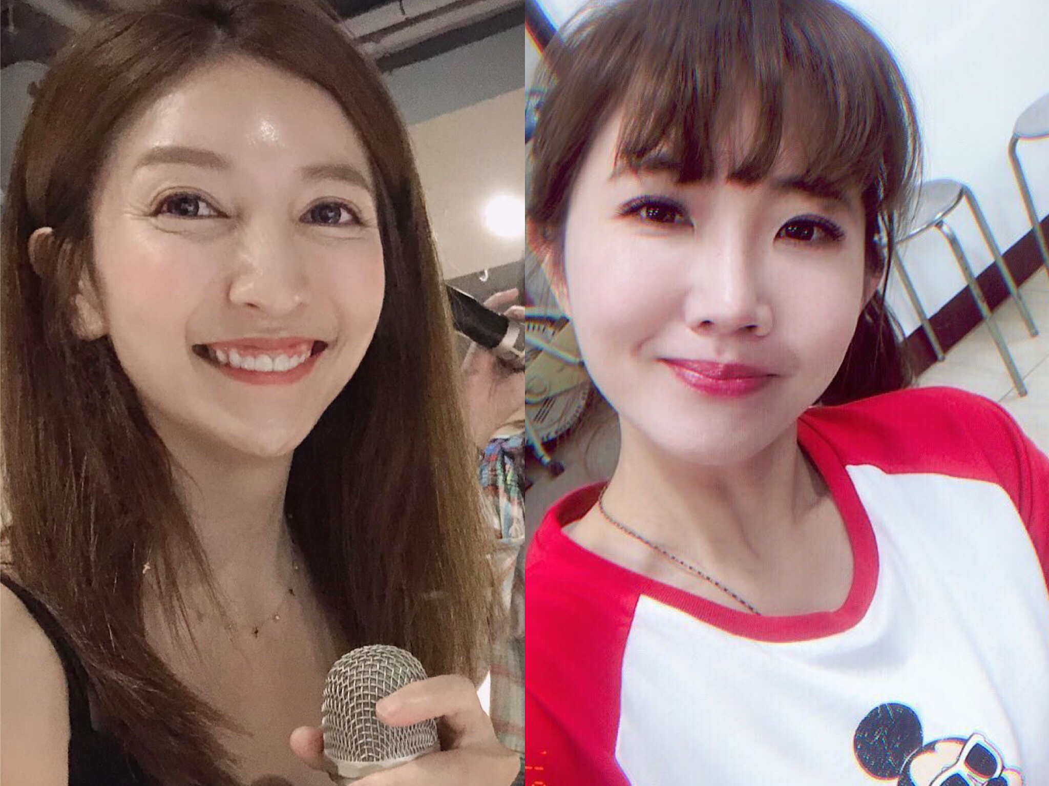 傳出Grace要求經紀公司阿翔謝忻兩人嚴禁同台、同框。（左圖翻攝自Grace臉書、右圖翻攝自謝忻臉書）