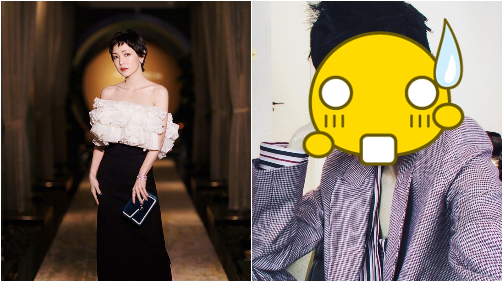 郭采潔近期造型與風格和出道的清純風，差異相當大讓不少網友感嘆。（翻攝郭采潔微博、Instagram）