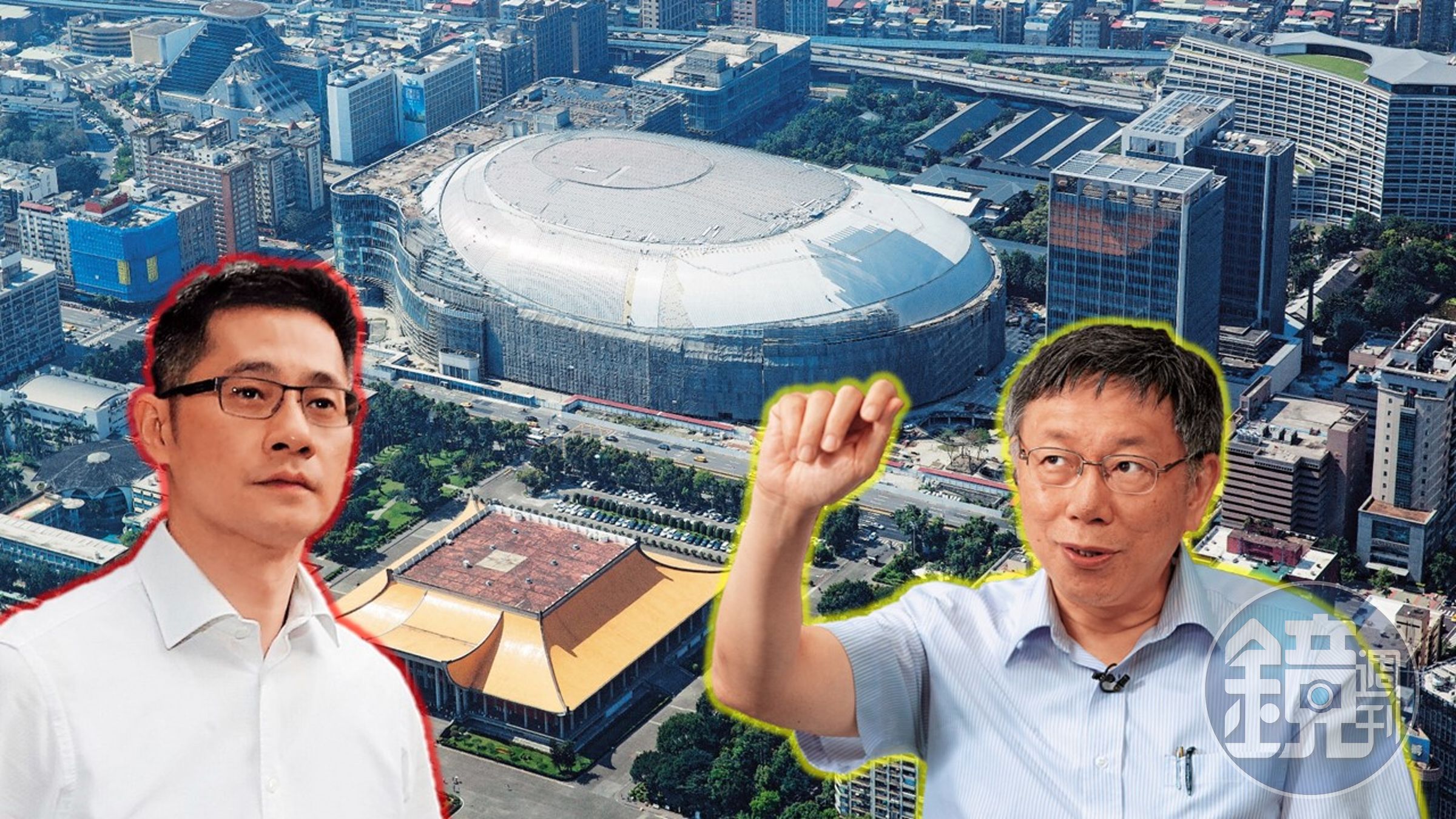 台北市長柯文哲（右）8月中會見遠雄集團董事長趙文嘉（左），獲得遠雄讓步後，態度大轉變，已朝協助年底全面復工方向進行。