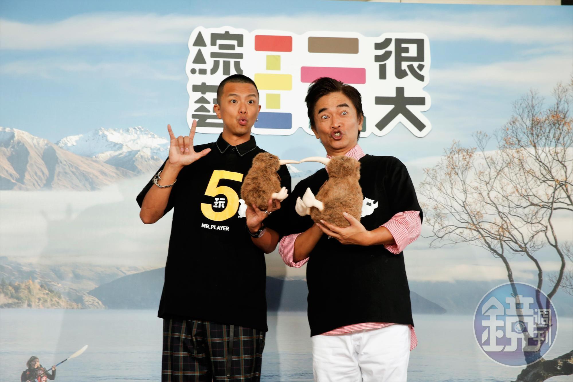 《綜藝玩很大》入圍金鐘獎兩項提名，吳宗憲開玩笑表示從未入圍過的黃鴻升沾光了。