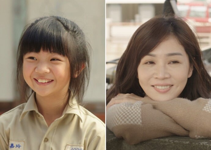 《俗女養成記》說出台灣六年級女生的心聲，飾演女主角陳嘉玲童年與成年的吳以涵（左）與謝盈萱，演技生動自然。（華視提供）