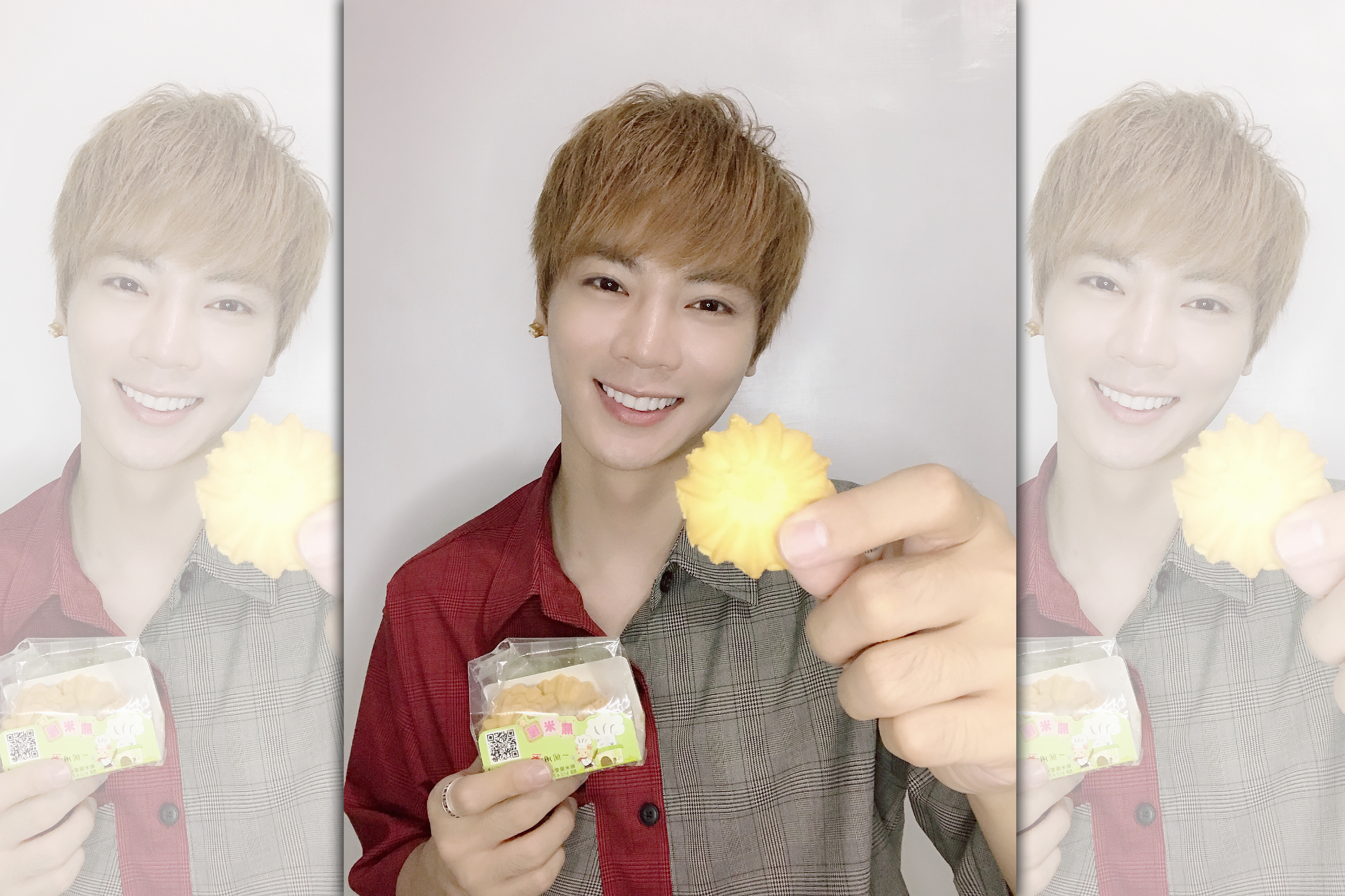 古曜威私下前往基隆製作手工餅乾，揪粉絲一起做公益。（單純夢想文創事業提供）