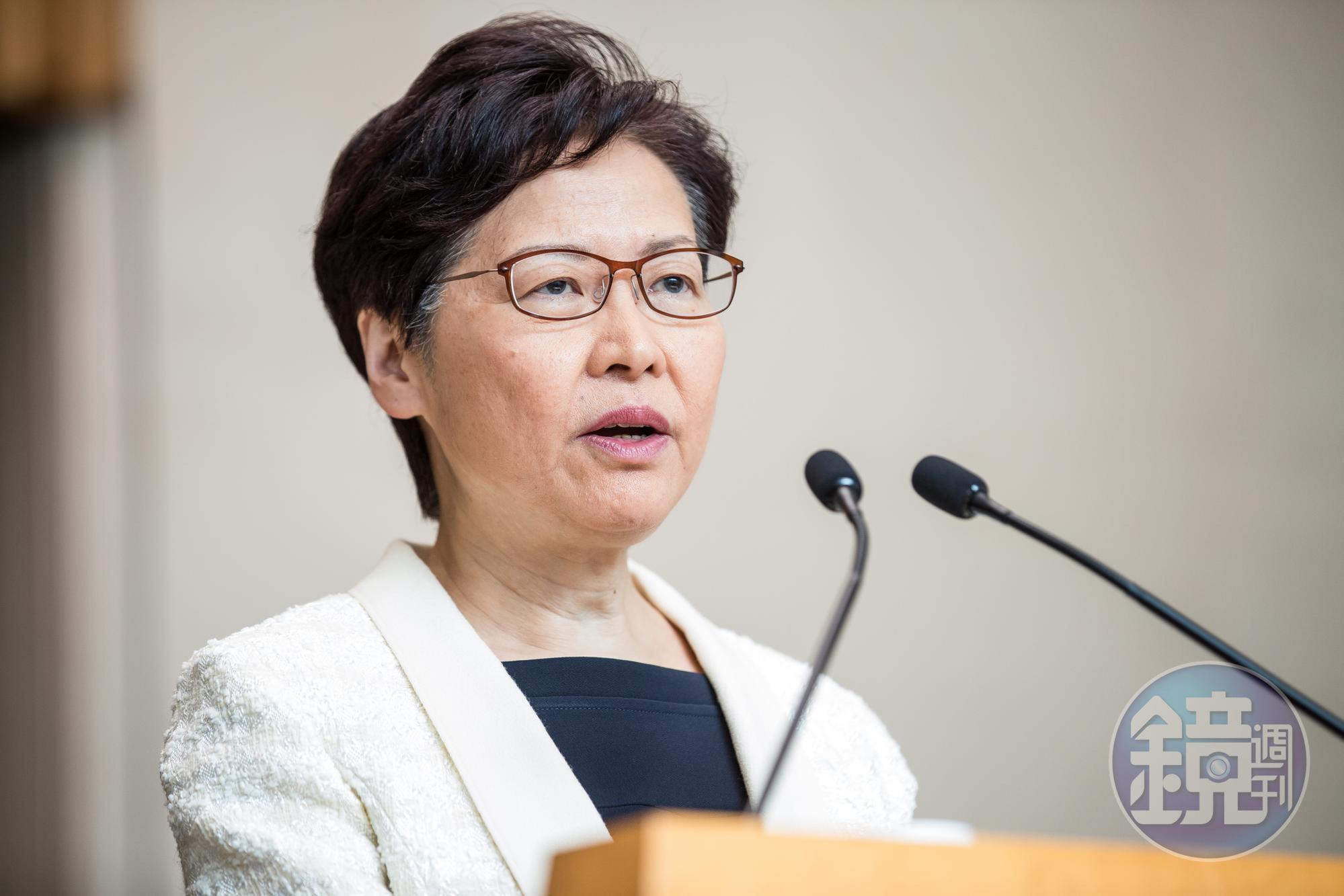 林鄭月娥今上午11時許召開記者會,除了再次重申昨天提出的四項行動,並回應媒體的提問。圖為資料照。