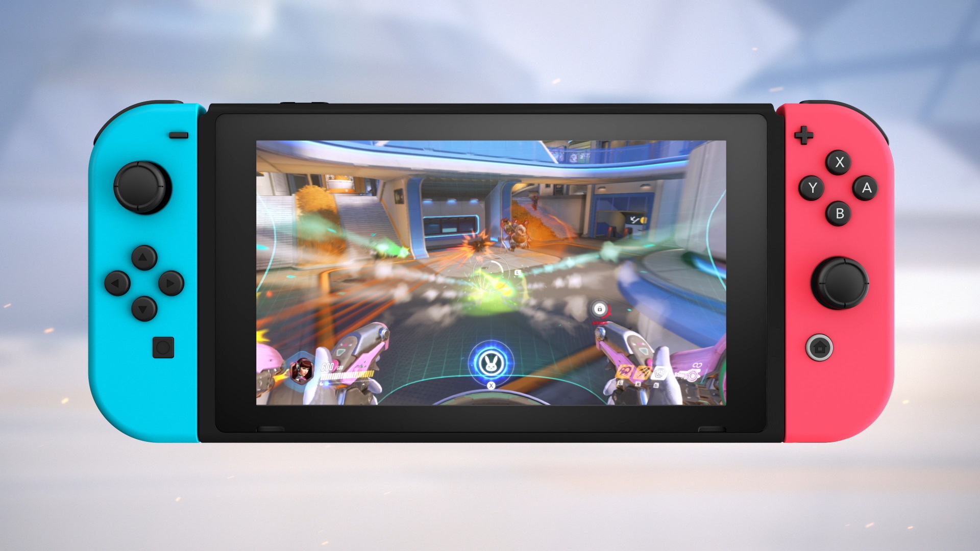 Switch可以手持遊玩,針對主機特性,遊戲也內建了體感操作的方式。(暴雪娛樂提供)