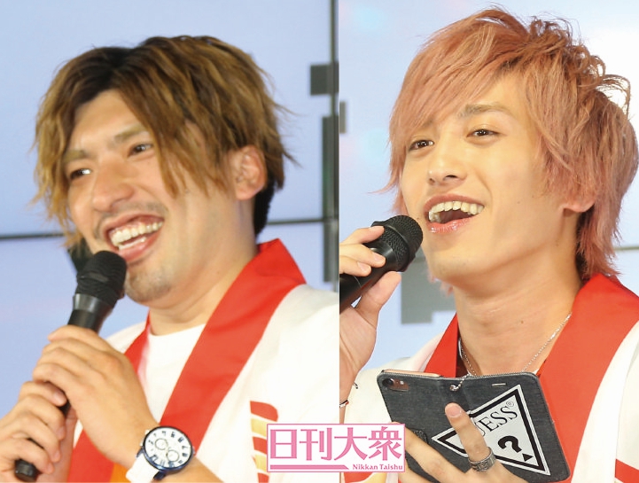 兼近大樹（右）是吉本興業旗下藝人，團體名稱叫作EXIT。（翻攝《日刊大眾》網站）