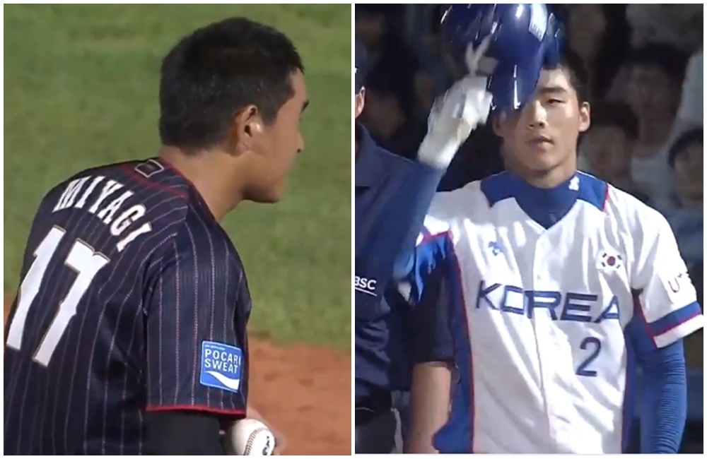 U18場上日韓選手展現高度運動家精神。（翻攝自推特@WBSC）