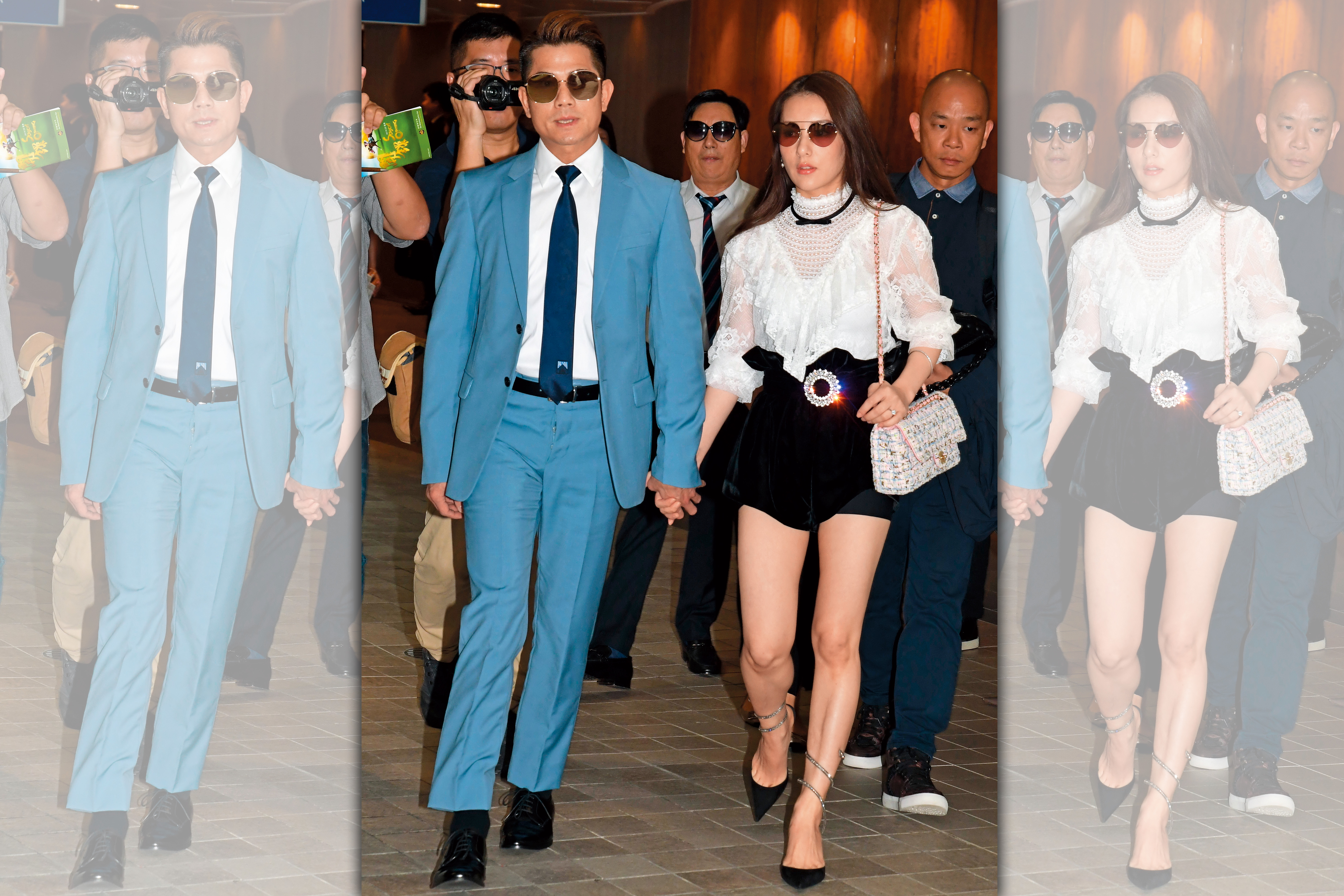 郭富城日前牽著方媛去賽馬場觀賞自家戰馬出賽，方媛一身打扮雖然所費不貲，卻仍被譏品味差。（東方IC）