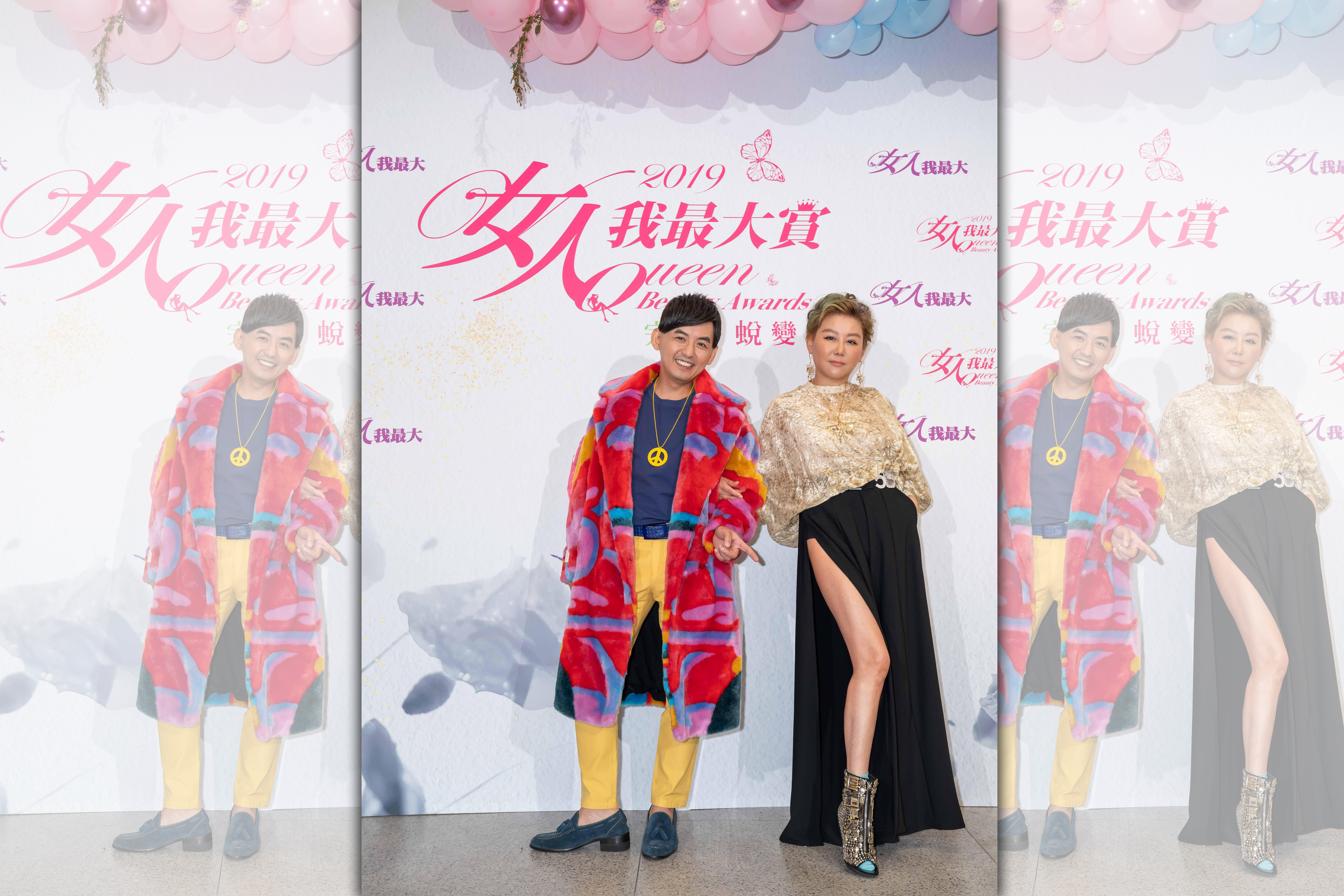 黃子佼今（9日）和藍心湄今一起主持TVBS《2019女人我最大賞》頒獎典禮。（TVBS提供）