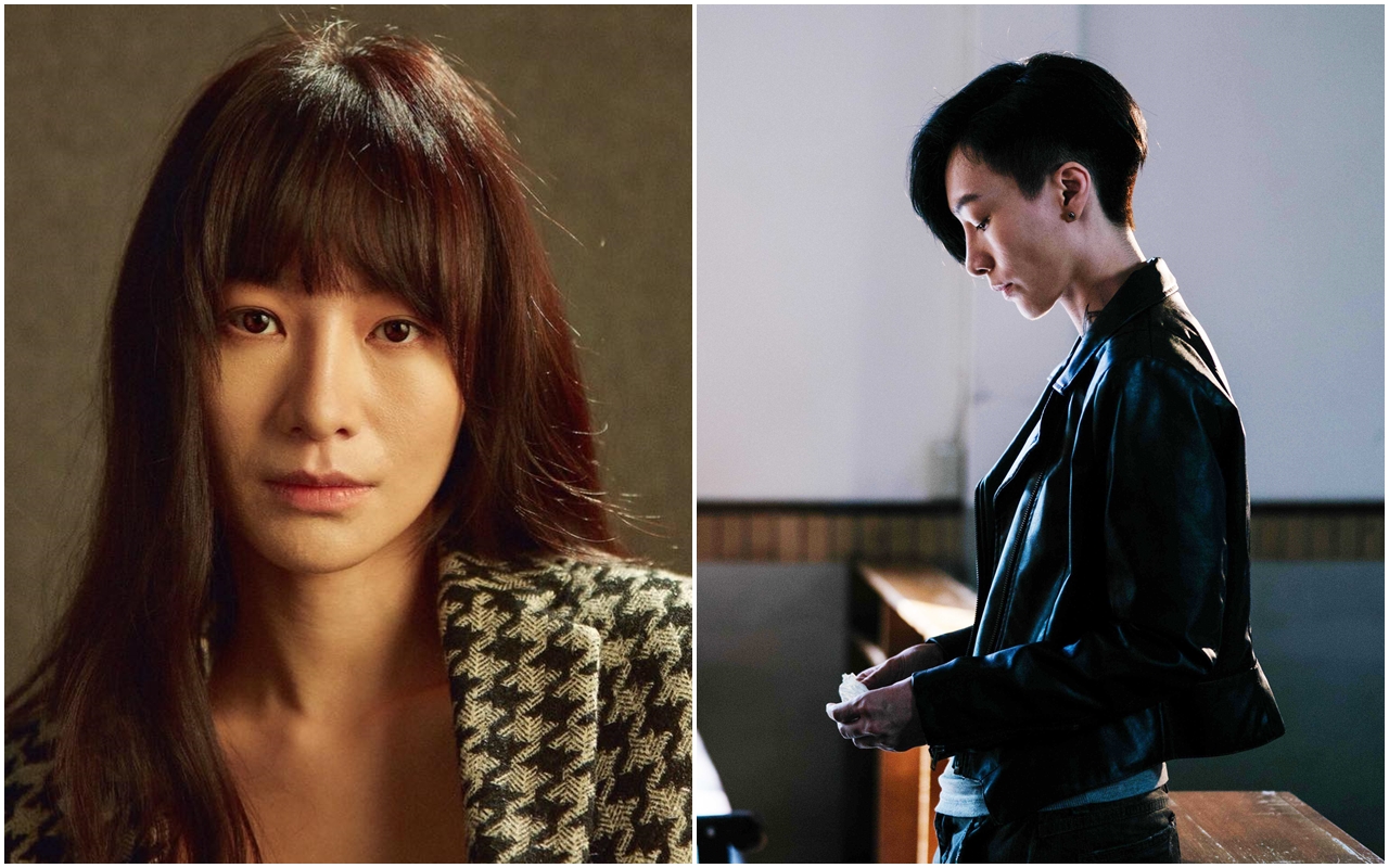 陽靚為了周美玲執導的新作《愛情殺人紀事》剪掉50公分長髮。(翻攝自陽靚臉書、金禾創意、三映電影提供)