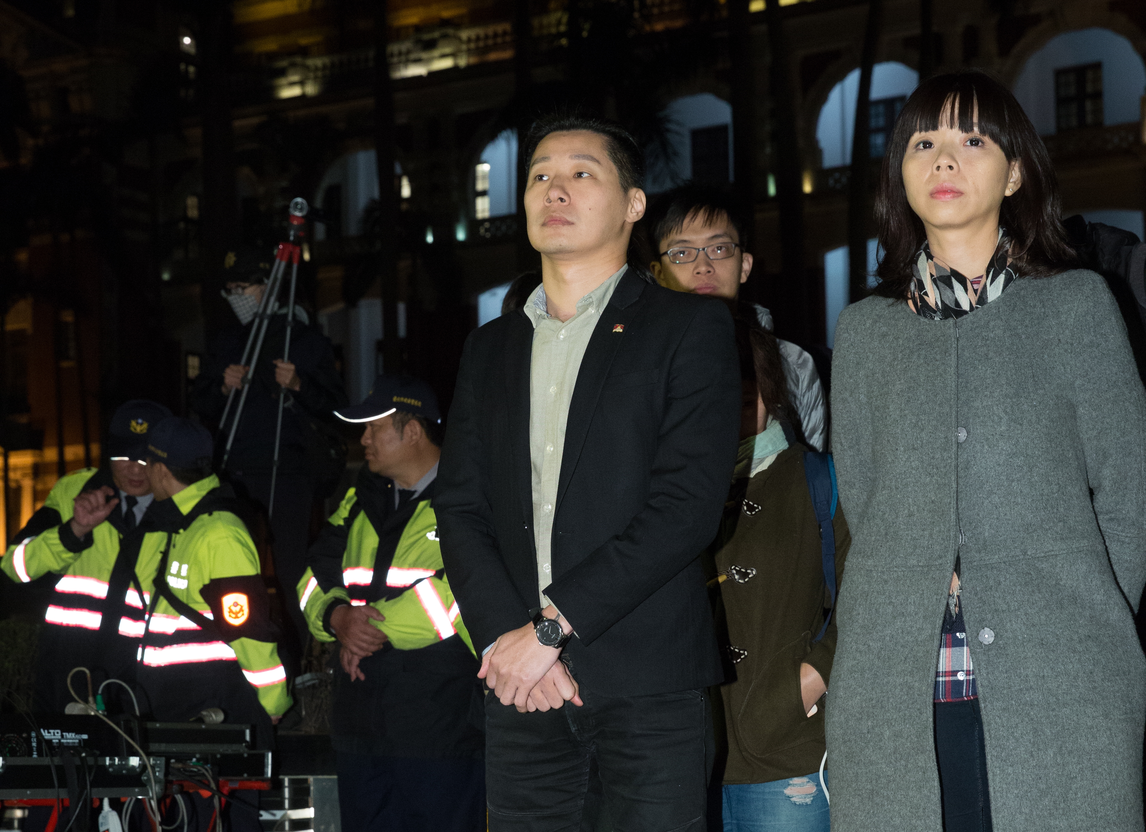 林昶左（左）和洪慈庸上個月相繼退出時代力量。