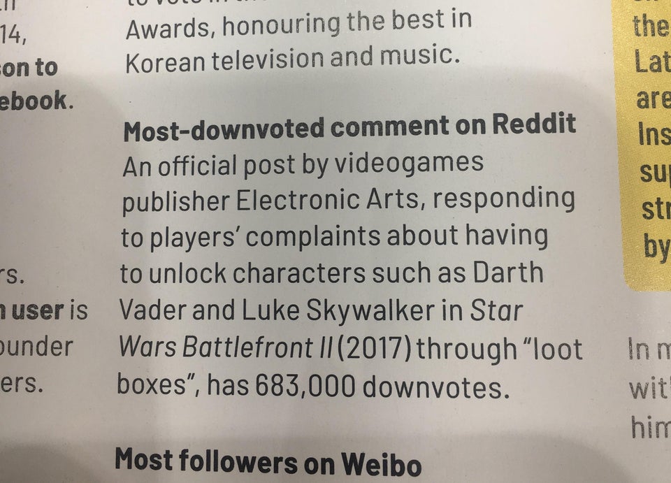 網友貼出金氏世界紀錄的翻拍圖片。(翻攝自Reddit)