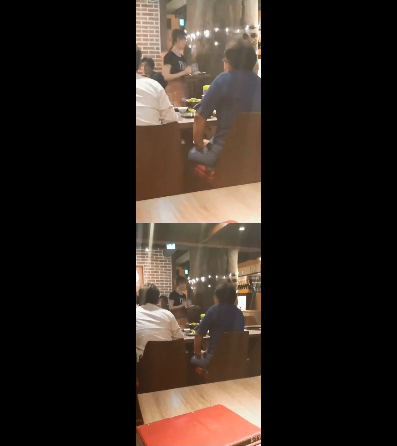 島崎遙香在燒烤店為客人點單、送菜，跟一般服務生沒差別。（網路圖片）