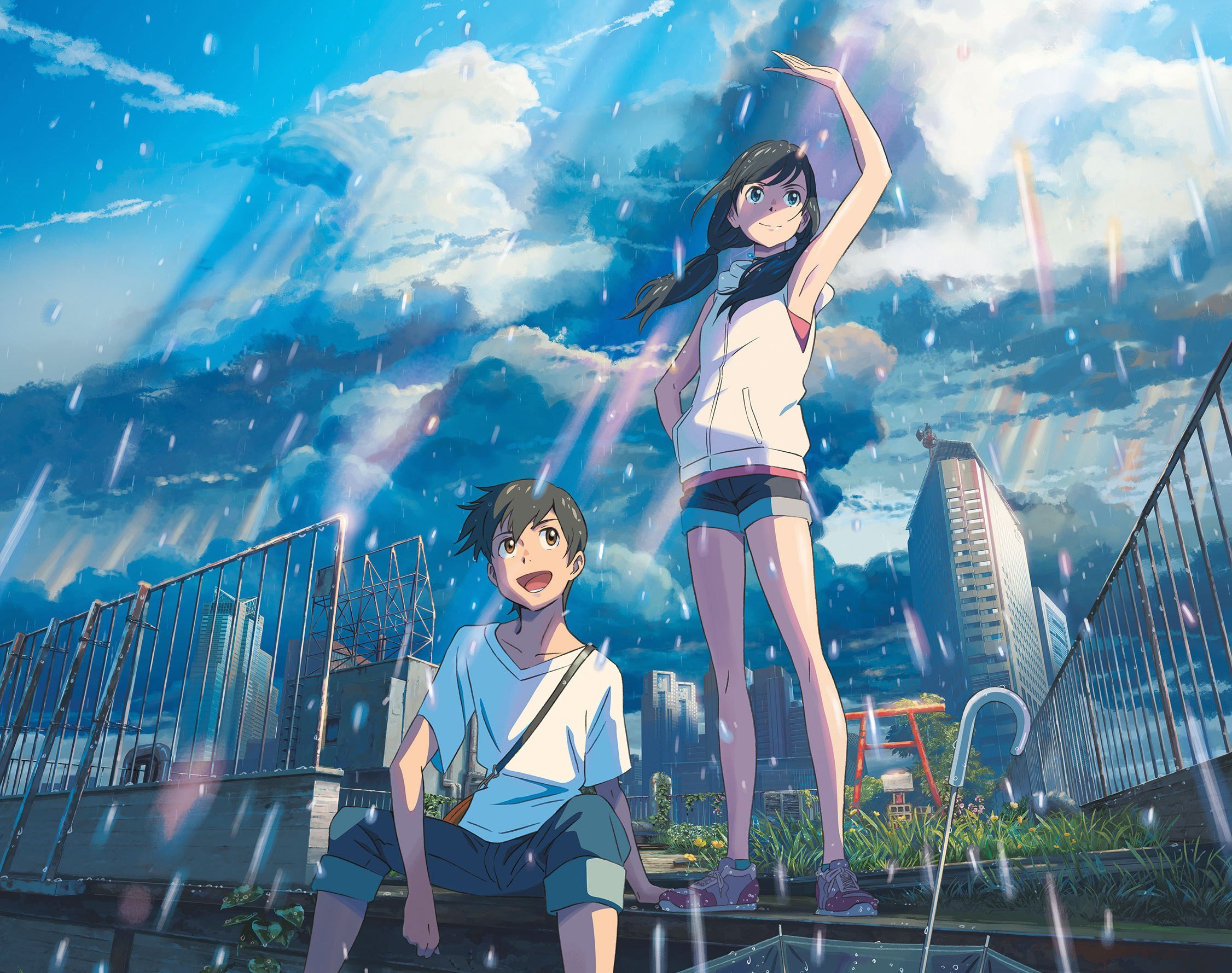 《天氣之子》有新海誠一貫的細膩畫風，不僅畫面美麗、愛情動人，電影背後深藏的社會議題也值得關注。（車庫提供）