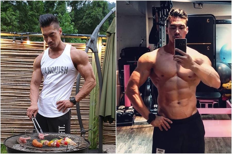 37歲健身達人「筋肉爸爸」突然中風,原來和家族病史有關。(右圖翻攝自筋肉爸爸 JZ臉書、左圖翻攝自筋肉媽媽臉書)