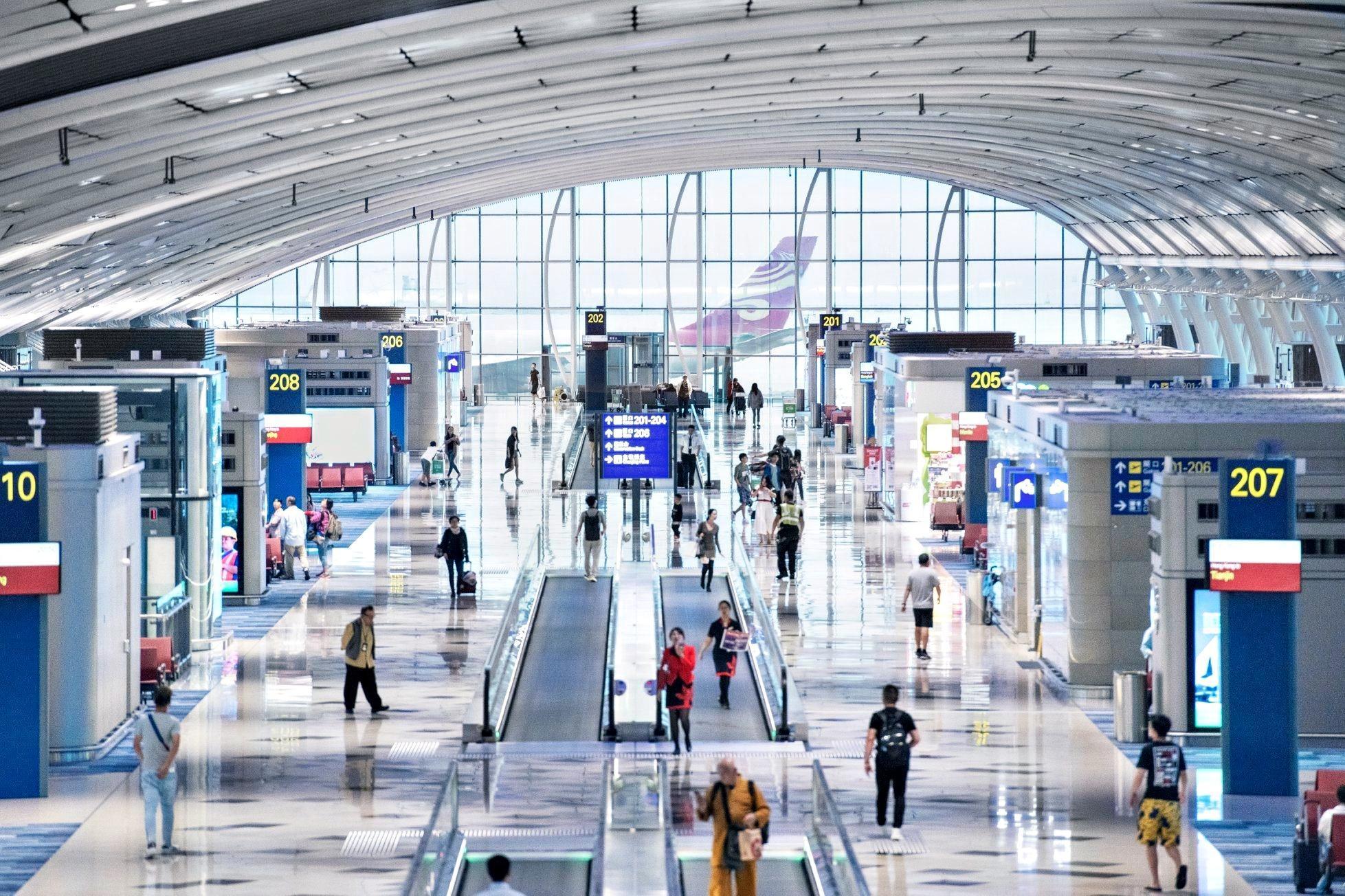 香港機場今年8月的客運量較同期，顯著下降了12%。（香港國際機場臉書）