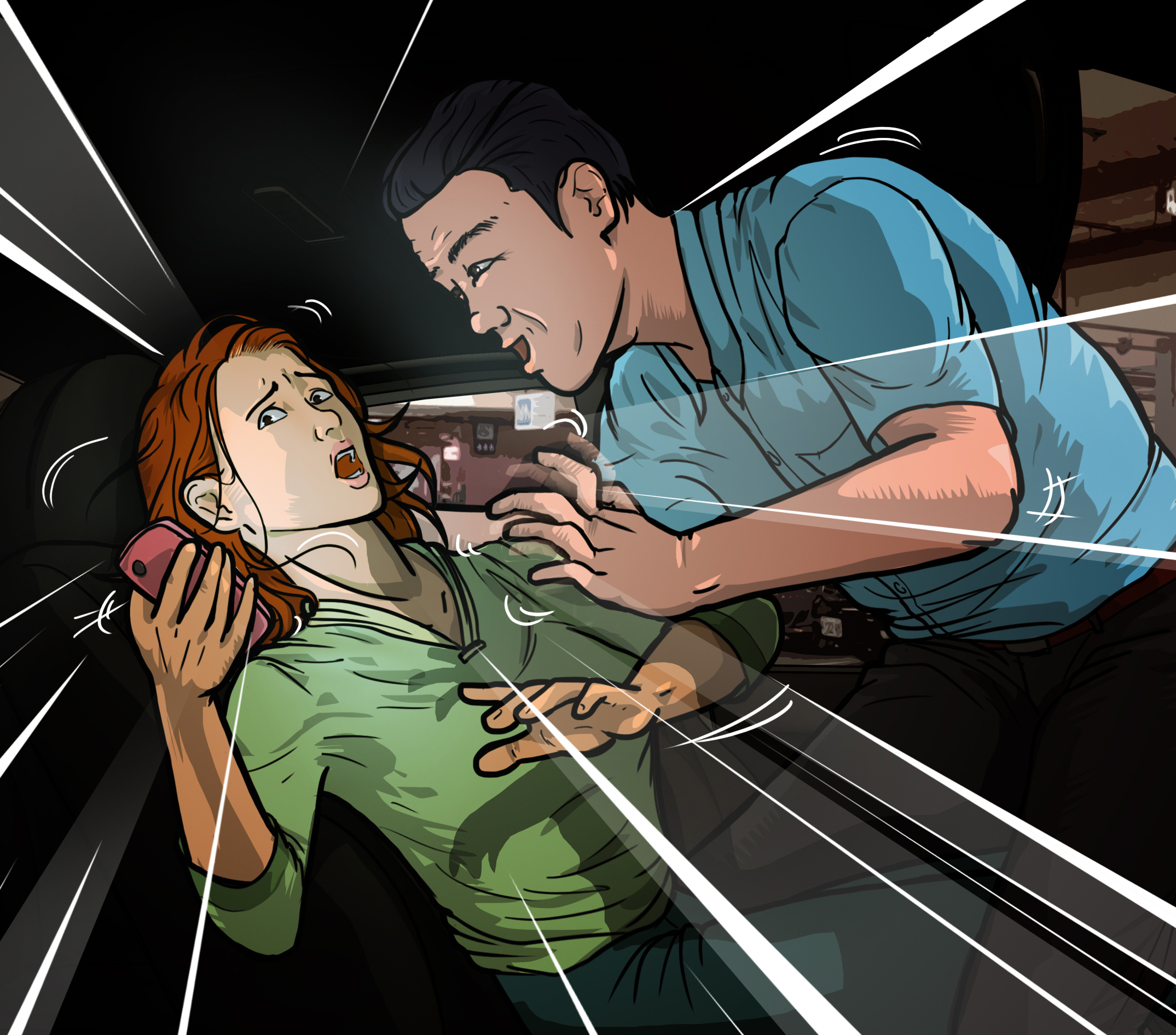 大潤發員工阿強（化名）酒後亂性，硬將坐在副駕駛座的小美（化名），強行拉到後座，再上下其手亂摸。