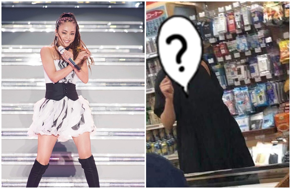 安室奈美惠於去年9月16日引退歌壇，日前疑似現身沖繩被幸運網友捕獲。（翻攝自日本雅虎、推特）