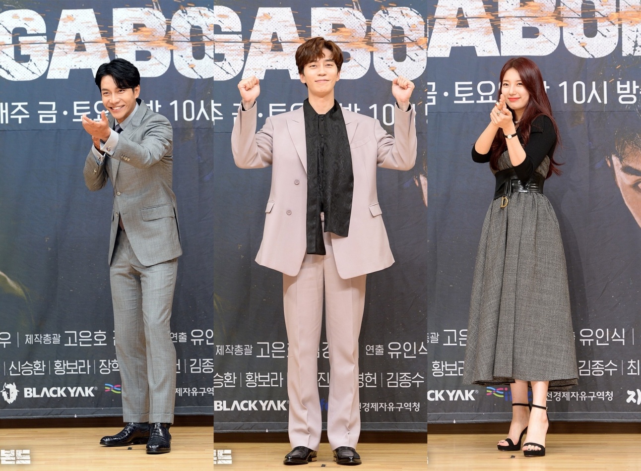 秀智（左起）、申成祿與李昇基因《浪行驚爆點》成為好友。（合成圖片，翻攝自SBS FB）