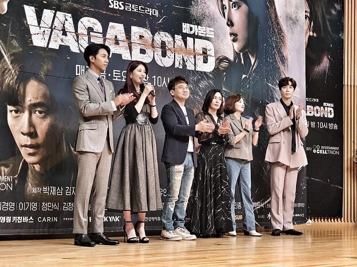 《浪行驚爆點》導演劉仁植與主演們出席新戲記者會。（翻攝自soop_boss IG）