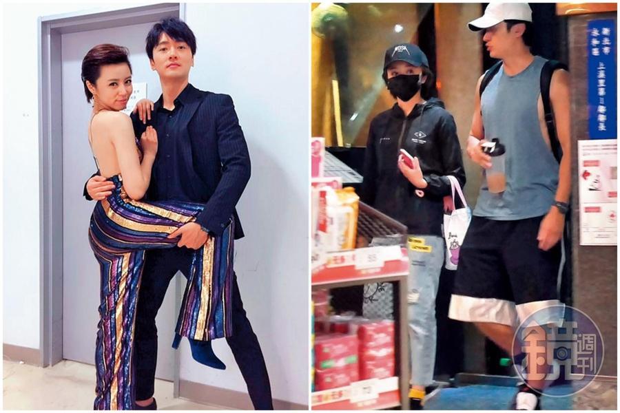 本刊披露王瞳(左圖左)跟馬俊麟(左圖右)藕斷絲連之後,各式爆料盡出,比如他們同試婚紗,還有健身時彼此摸來摸去,電視台為了斬斷孽緣,也怕馬俊麟的正宮崩潰,於是決定不讓他們再度同戲。(翻攝自王瞳臉書)