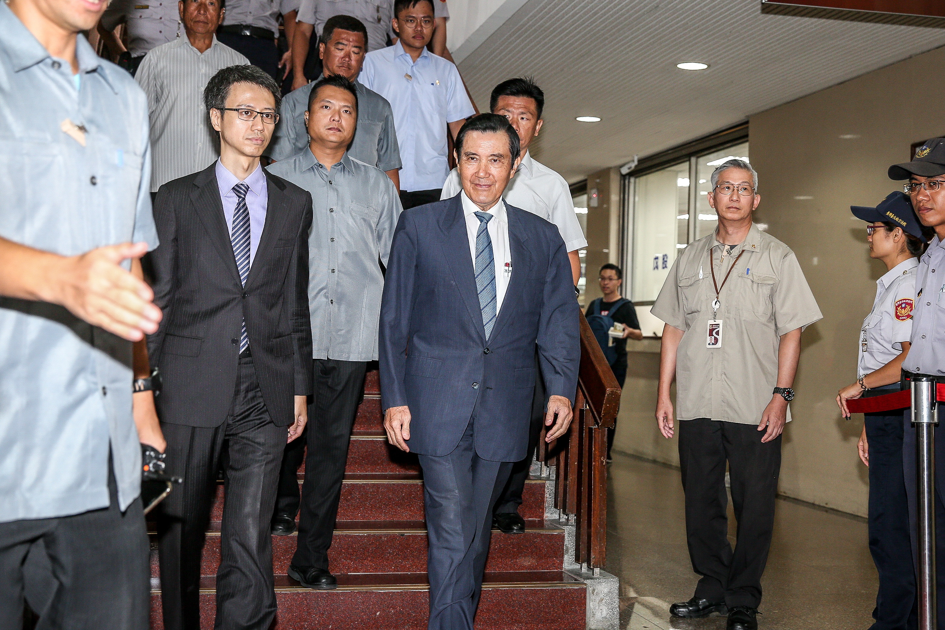 台北地院審理馬英九遭控賤賣國民黨產案，馬英九出庭強調無罪。