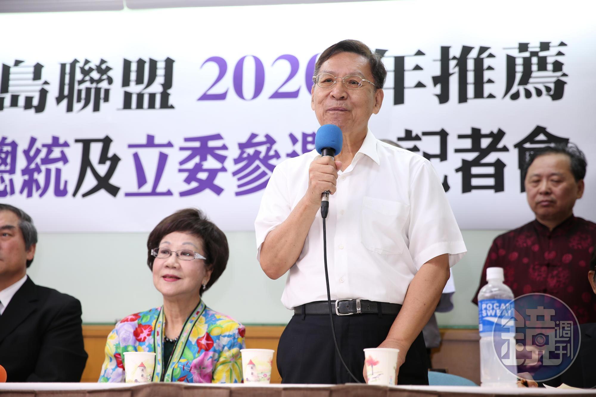 彭百顯說，呂秀蓮參選是天意，因為台灣要找出像呂一樣優秀的領導人才很不容易。