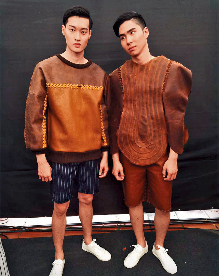賴昱澂(左)以男模出道,不過演藝工作平平,偶有走秀活動演出。(翻攝自賴昱澂臉書)