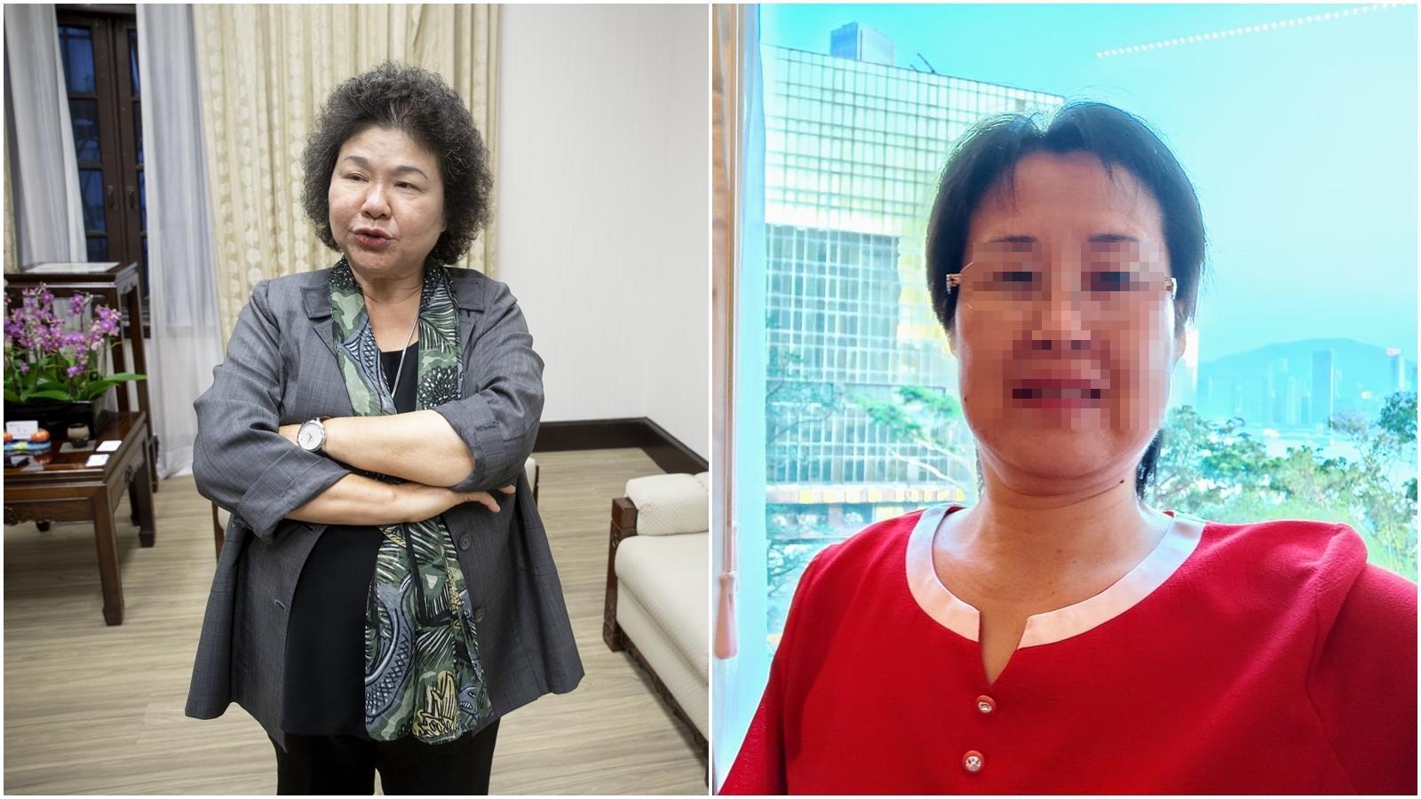 楊姓韓粉造謠陳菊貪汙500億元，遭依毀謗罪判刑。（右圖翻攝楊女臉書）