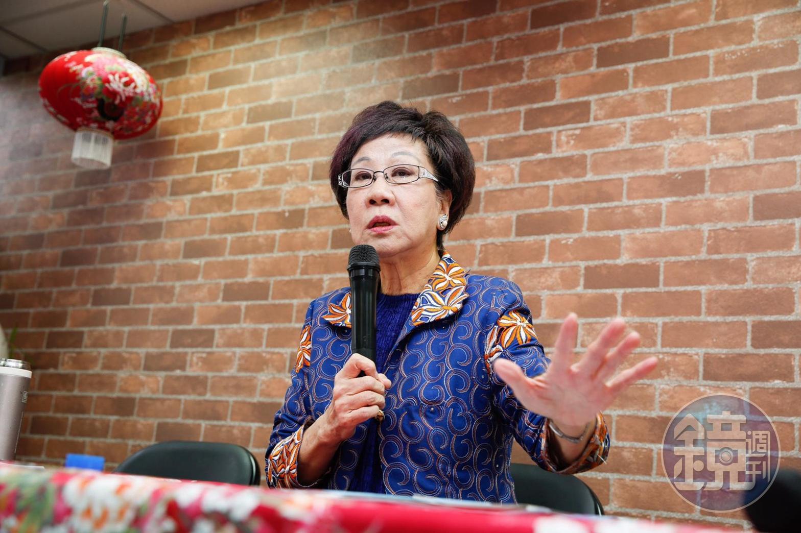 總統擬參選人呂秀蓮與民進黨主席卓榮泰會面後轉述會面過程。