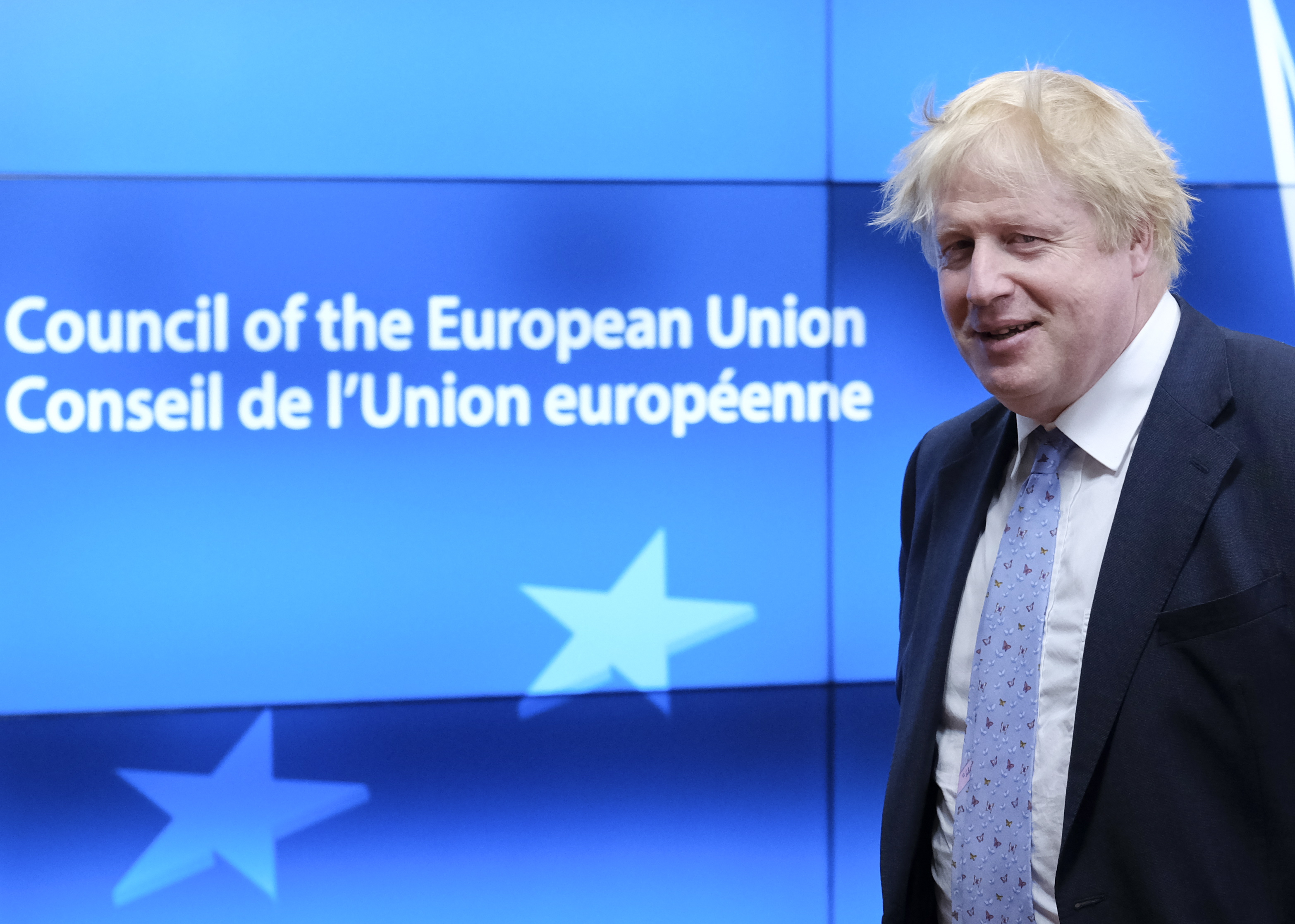 英國首相強森日前受到盧森堡總理貝特爾公開嘲弄羞辱，貝特爾難掩憤怒，顯示歐盟領袖對英國已經耐心全失。（東方IC）