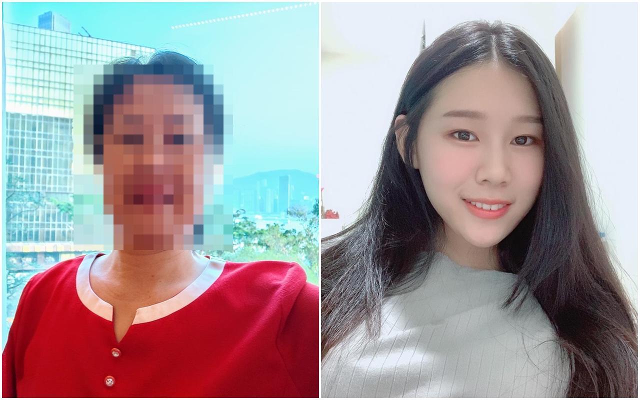 楊女（左）在向陳菊等人道歉3天後，又再度開嗆女學生（右）及王瑞德，更在底下留言狠酸女學生「被告時候不要哭喔！」（翻攝自臉書）
