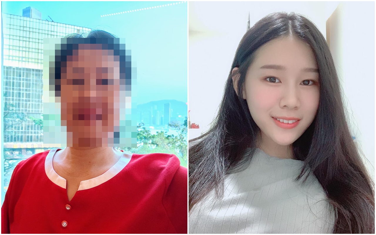 楊女（左）在向陳菊等人道歉3天後，又再度開嗆女學生（右）及王瑞德，更在底下留言狠酸女學生「被告時候不要哭喔！」（翻攝自臉書）