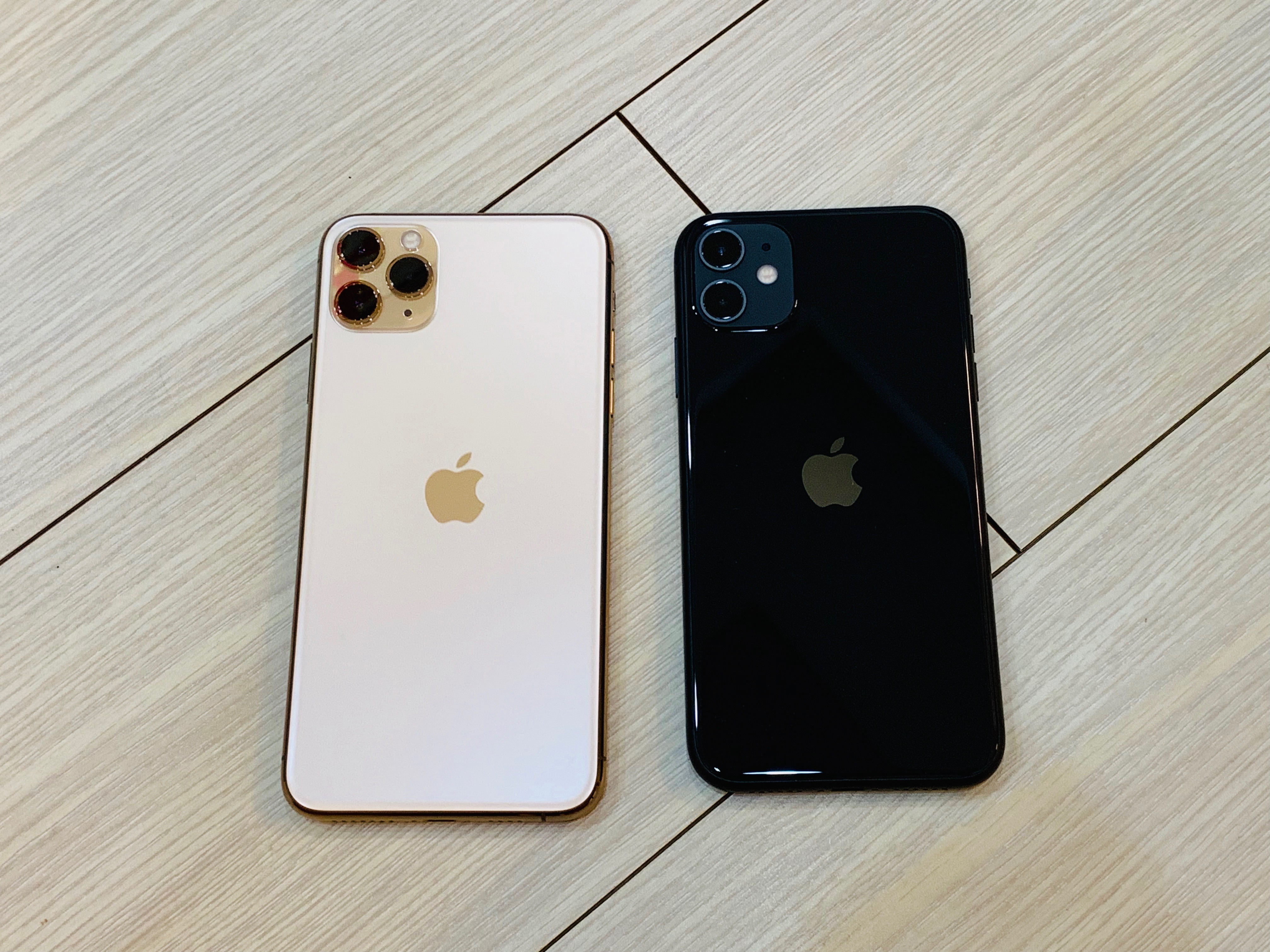 iPhone 11 Pro Max搭載三鏡頭（圖左），iPhone 11（圖右）則是雙鏡頭。