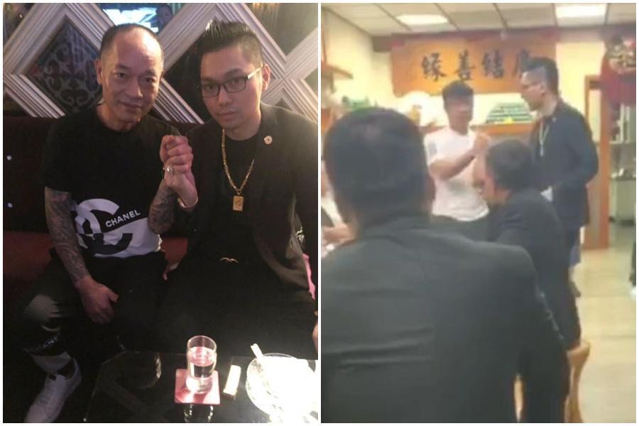 連千毅在臉書PO出與一名高雄角頭大哥的合照，自稱事件圓滿。（翻攝自連千毅臉書）