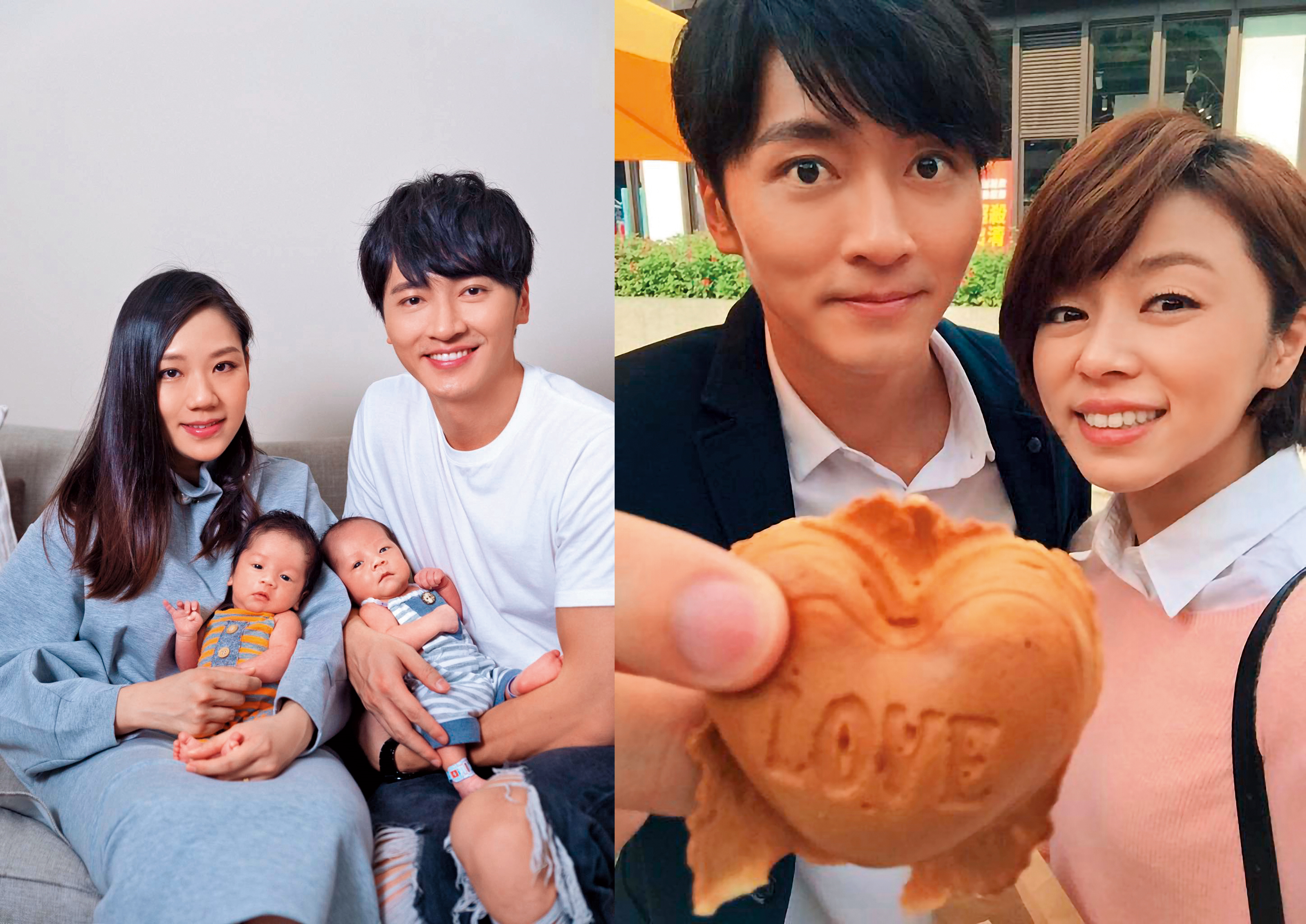 王瞳和有家室的馬俊麟合作民視《大時代》傳曖昧情，馬妻曾數度發文暗指小三介入家庭，兩人對外界猜疑，以朋友之誼辯白，看似理直氣壯，其實瓜田李下，難杜悠悠之口。（左圖翻攝自馬俊麟臉書，右圖翻攝自王瞳臉書）