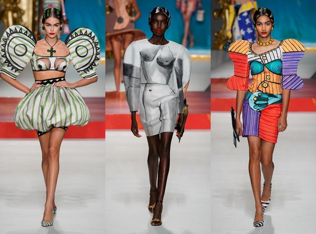 MOSCHINO 2020春夏從畢卡索的畫作擷取靈感。(翻攝自Camera Nazionale della Moda Italiana)