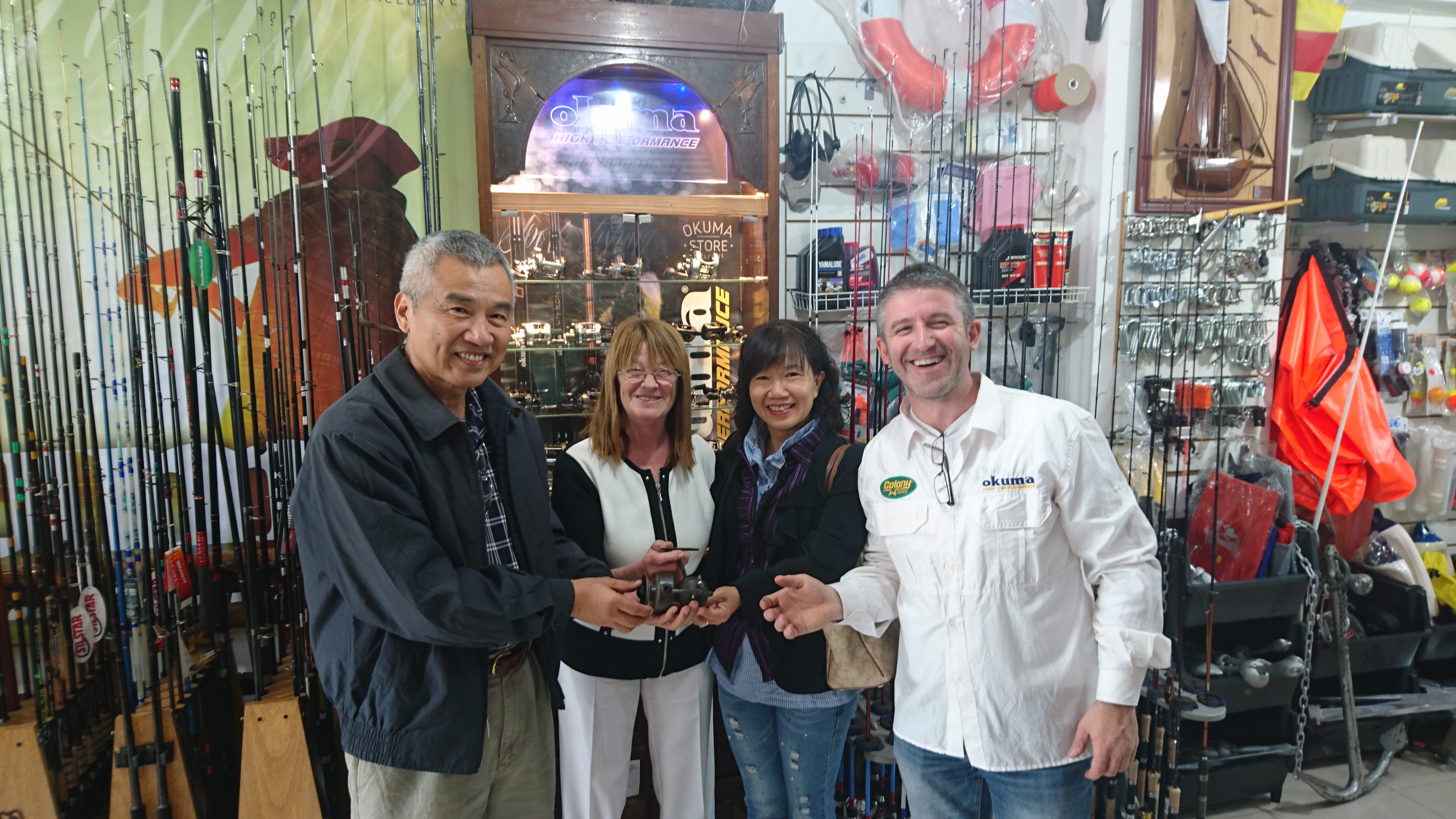 寶熊漁具（okuma）是全球第三大釣具品牌，聆聽消費者代理商心聲，不斷改良產品是保持競爭力的關鍵。（寶熊漁具提供）