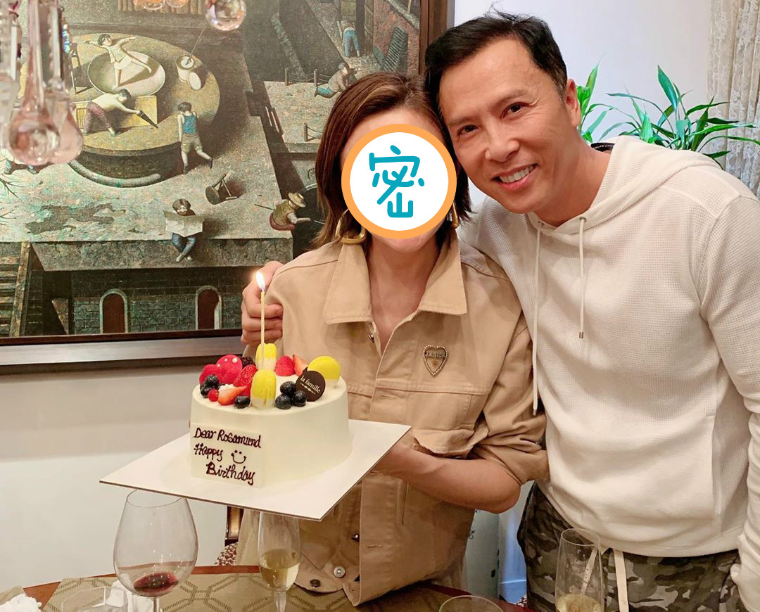 甄子丹與太太汪詩詩在社群平台分享為關之琳慶生的照片，在疑似沒有濾鏡的保護下，昔日女神的老態全見光。（翻攝自汪詩詩IG）