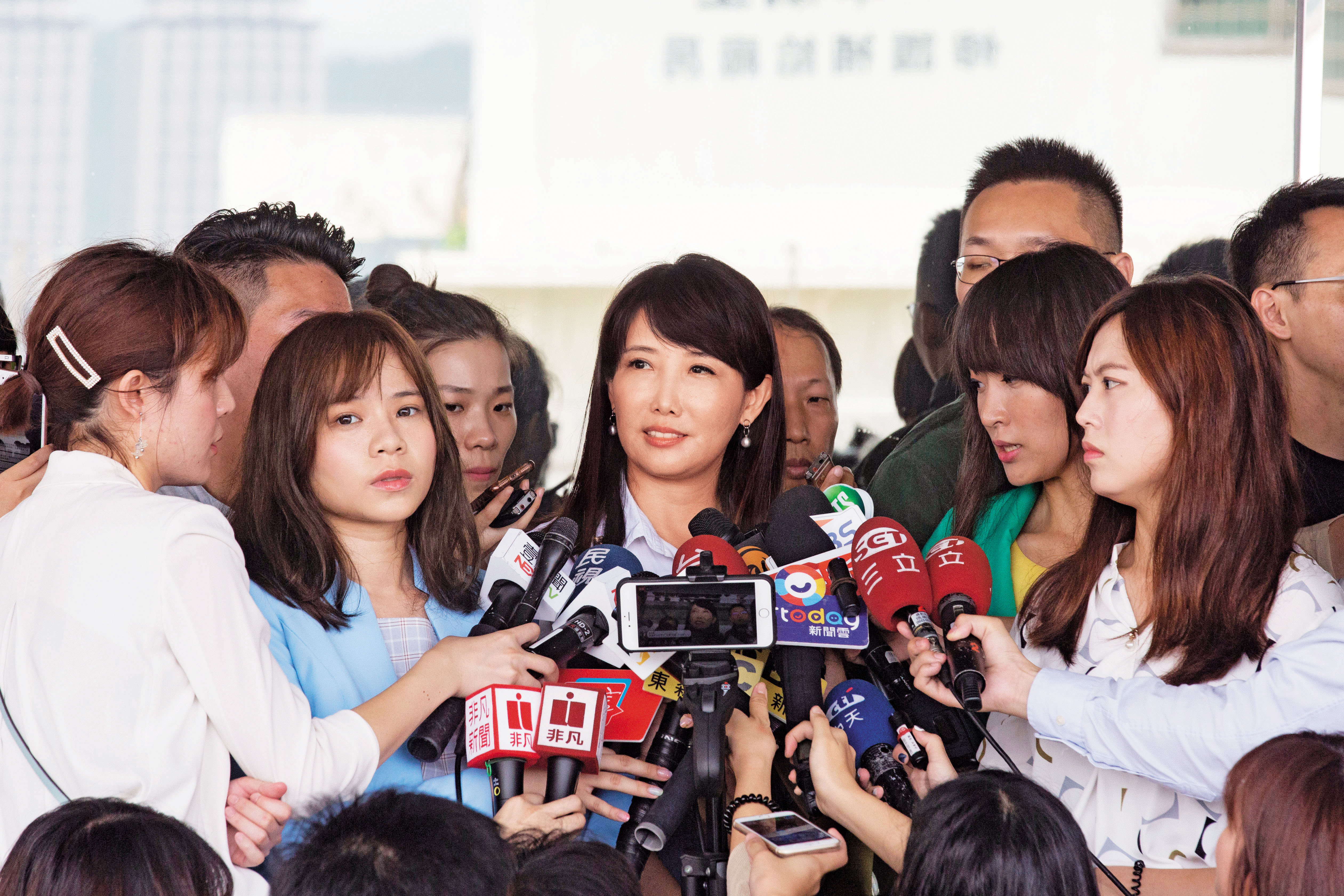 郭發言人蔡沁瑜（圖）以及永齡基金會顧問郭昕宜，都已分別落戶桃園八德、台中北區，鎖定挑戰「韓家軍」的國民黨現任立委陳學聖及沈智慧。